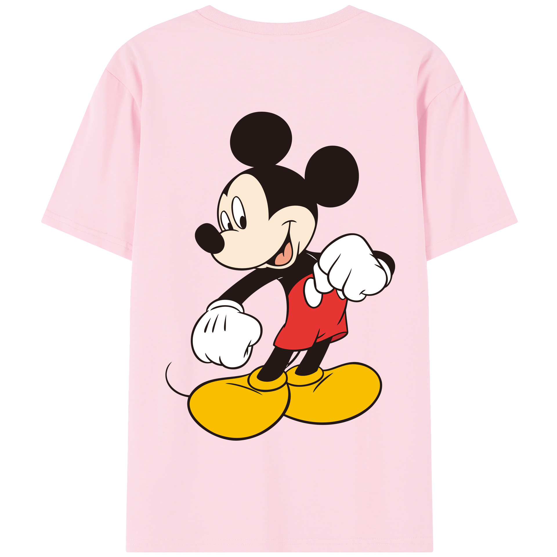 （画像用） ミッキーマウス Mickey Mouse 綿100％半袖Tシャツ（背面プリント）