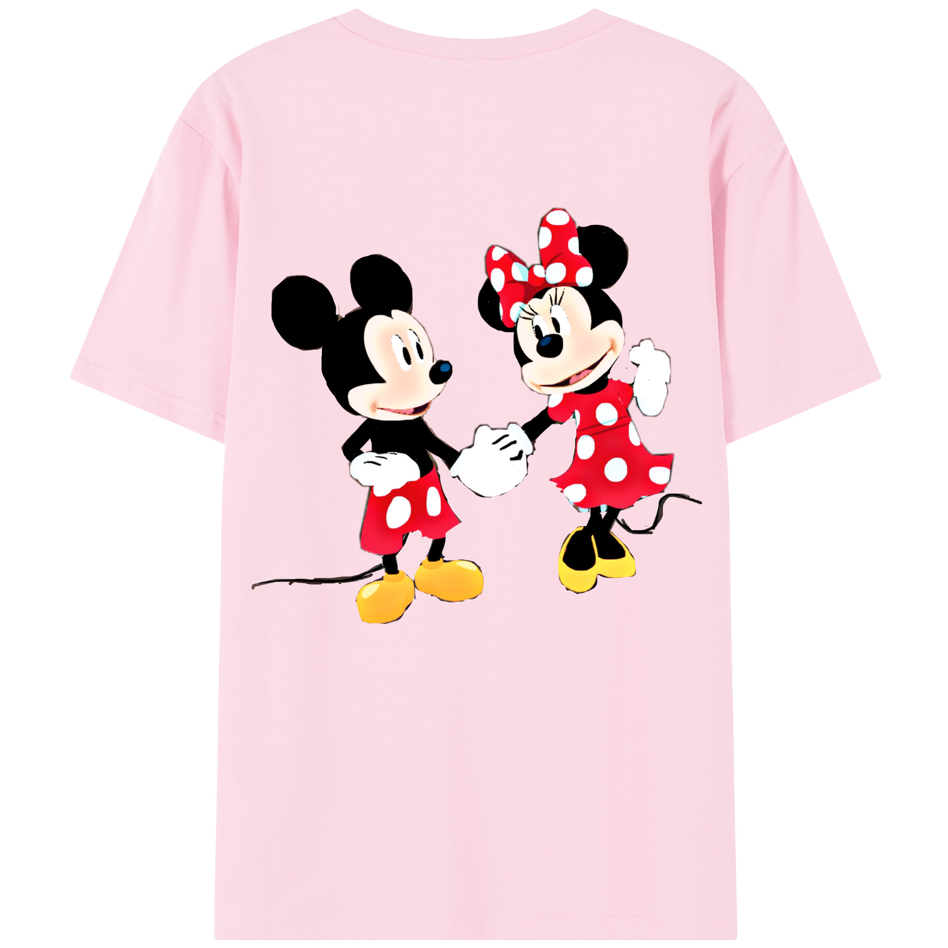 （画像用） ミッキーマウス Mickey Mouse 綿100％半袖Tシャツ（背面プリント）