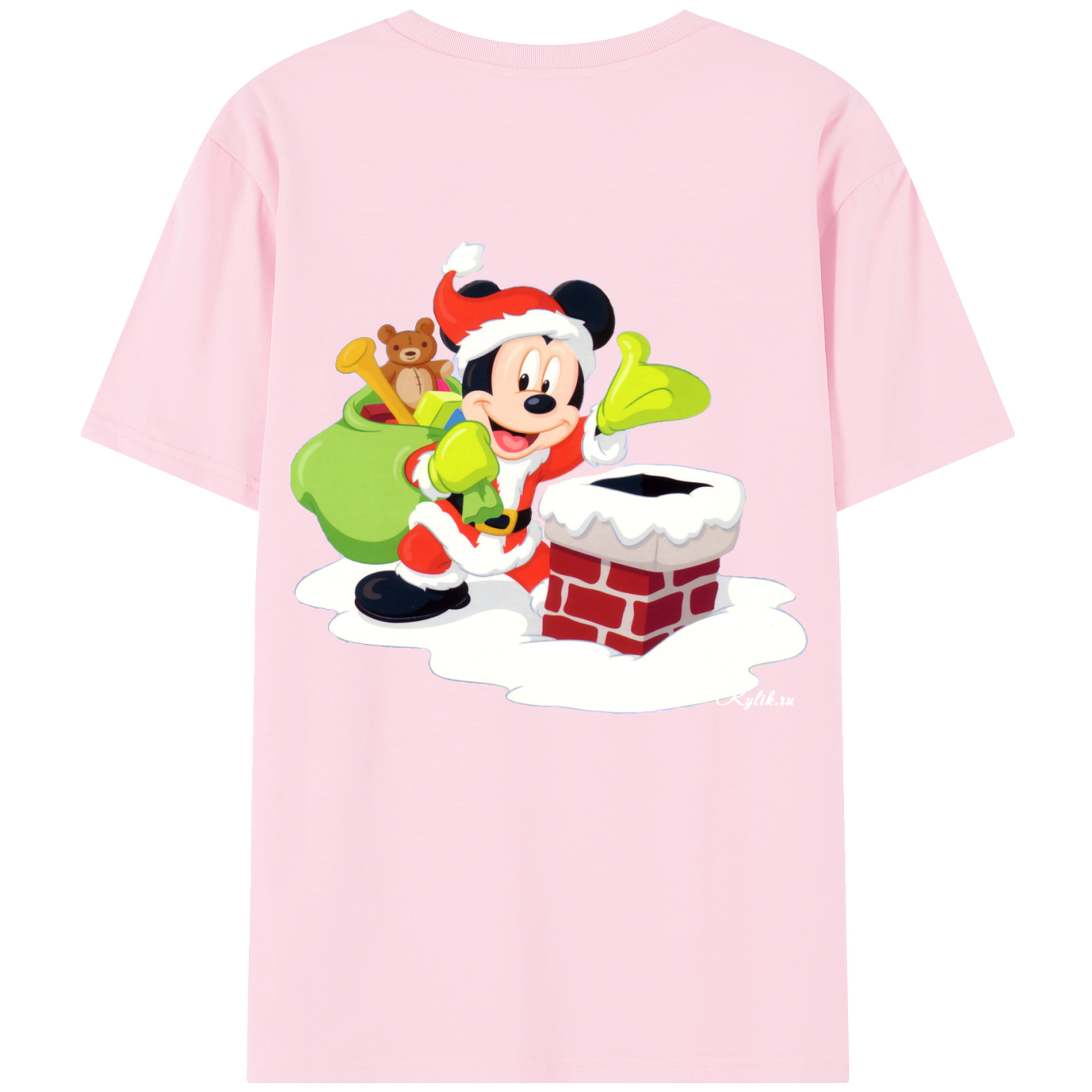 （画像用） ミッキーマウス Mickey Mouse 綿100％半袖Tシャツ（背面プリント）