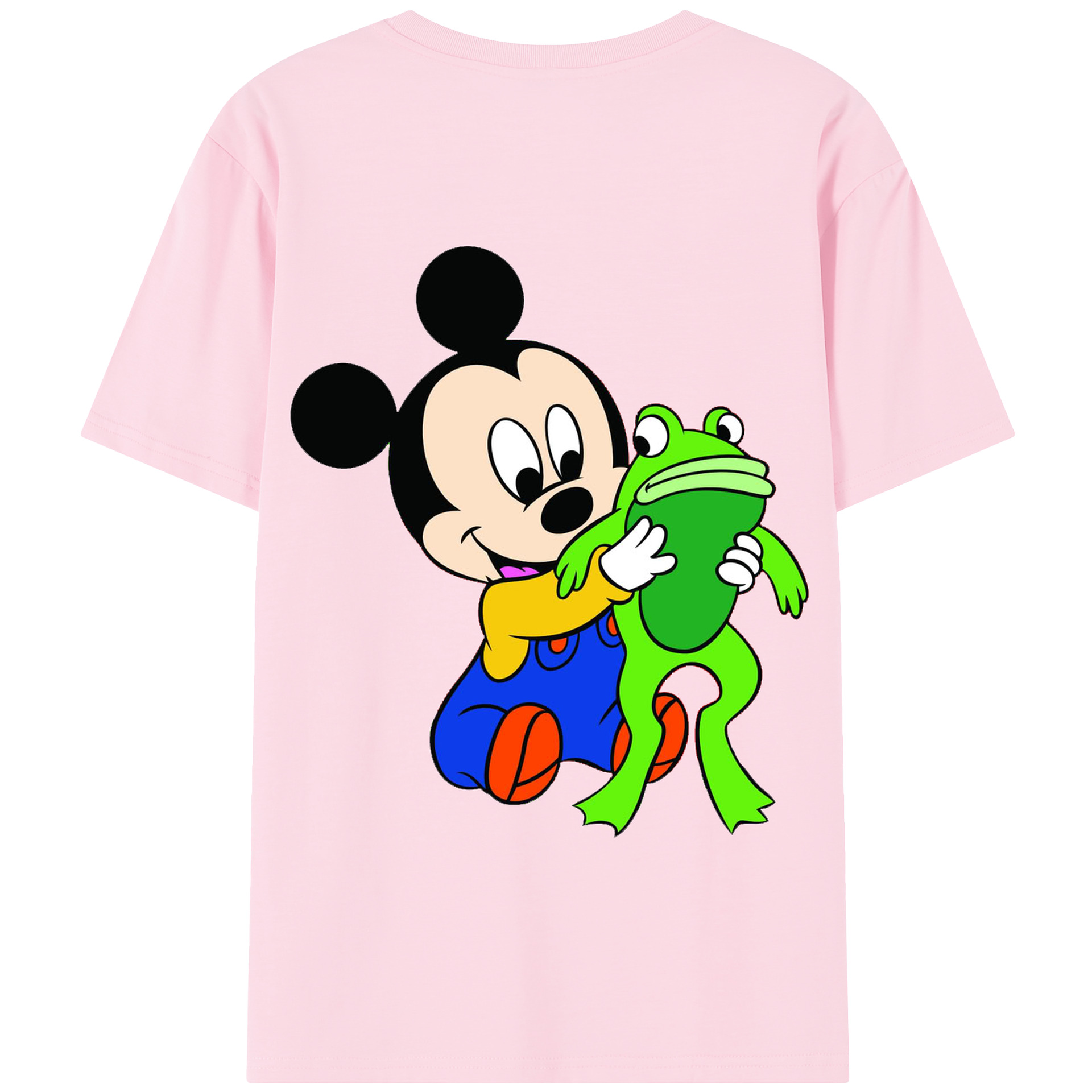 （画像用） ミッキーマウス Mickey Mouse 綿100％半袖Tシャツ（背面プリント）