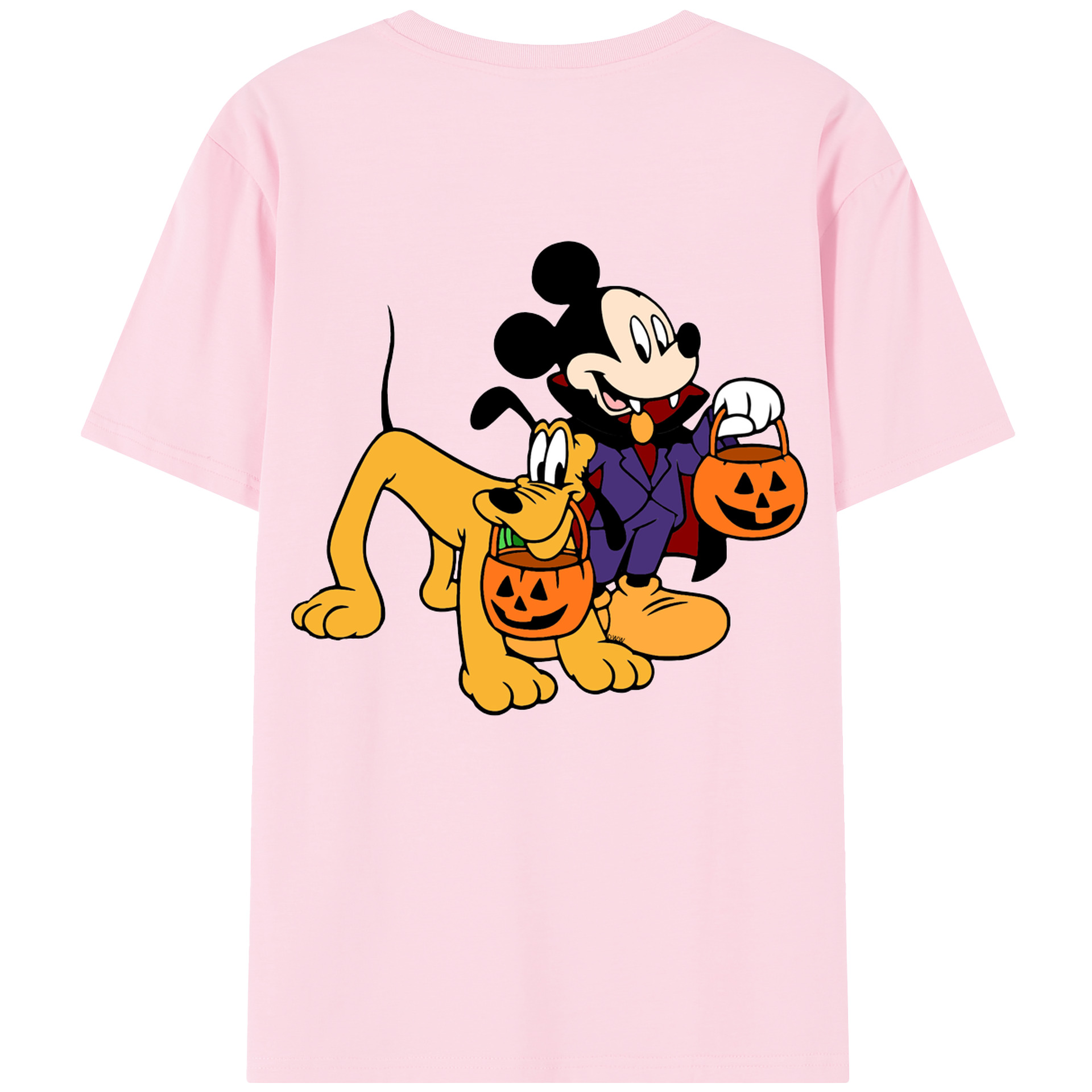 （画像用） ミッキーマウス Mickey Mouse 綿100％半袖Tシャツ（背面プリント）