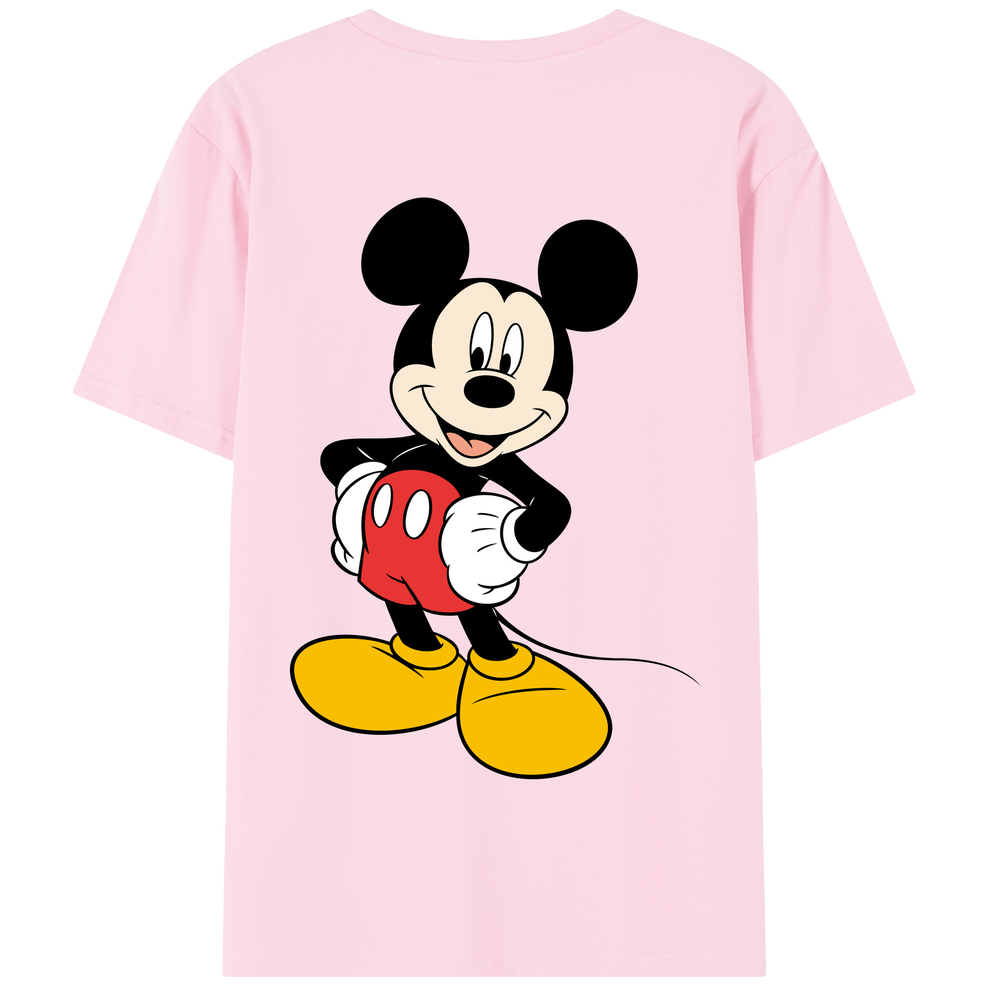 （画像用） ミッキーマウス Mickey Mouse 綿100％半袖Tシャツ（背面プリント）