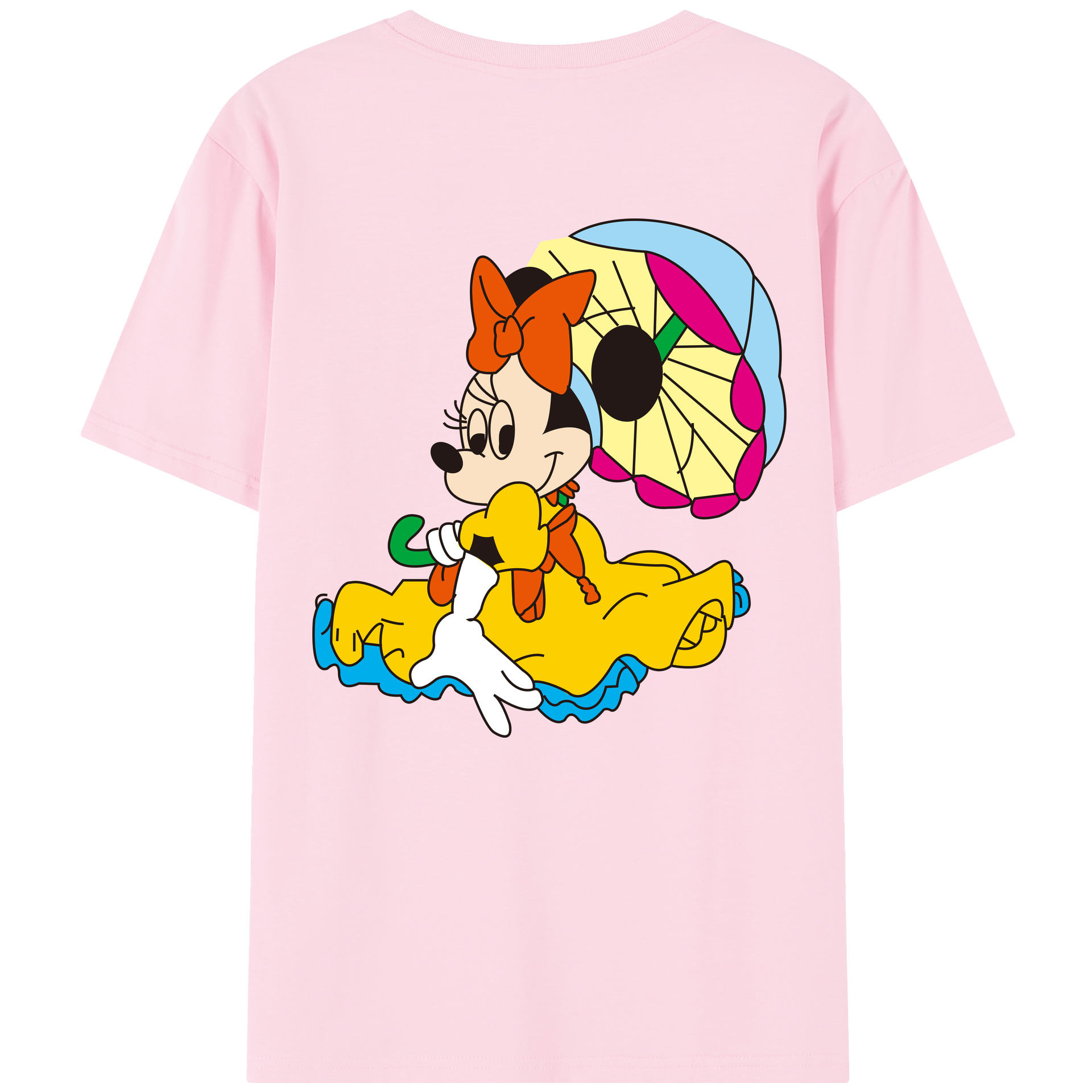 （画像用） ミッキーマウス Mickey Mouse 綿100％半袖Tシャツ（背面プリント）