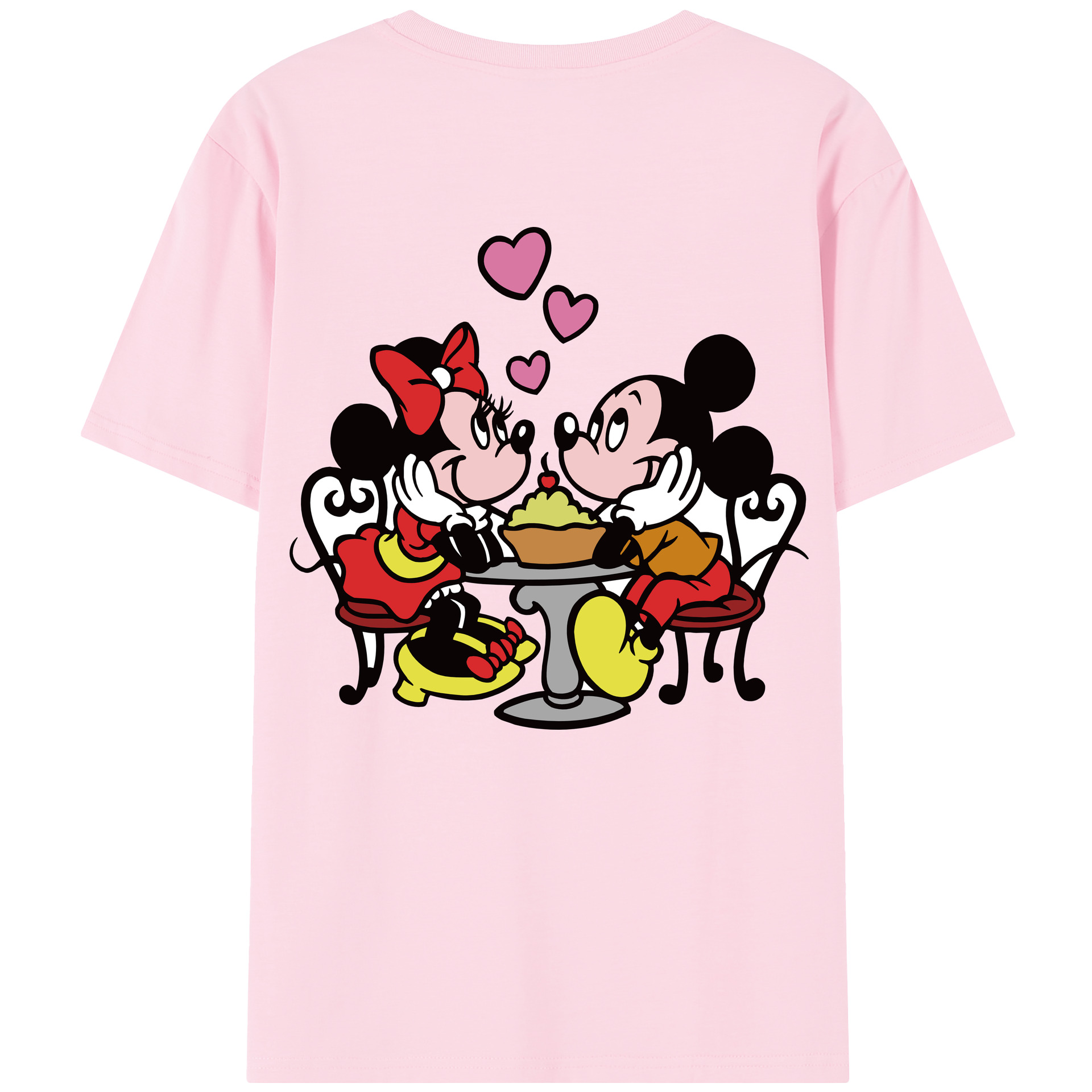 （画像用） ミッキーマウス Mickey Mouse 綿100％半袖Tシャツ（背面プリント）