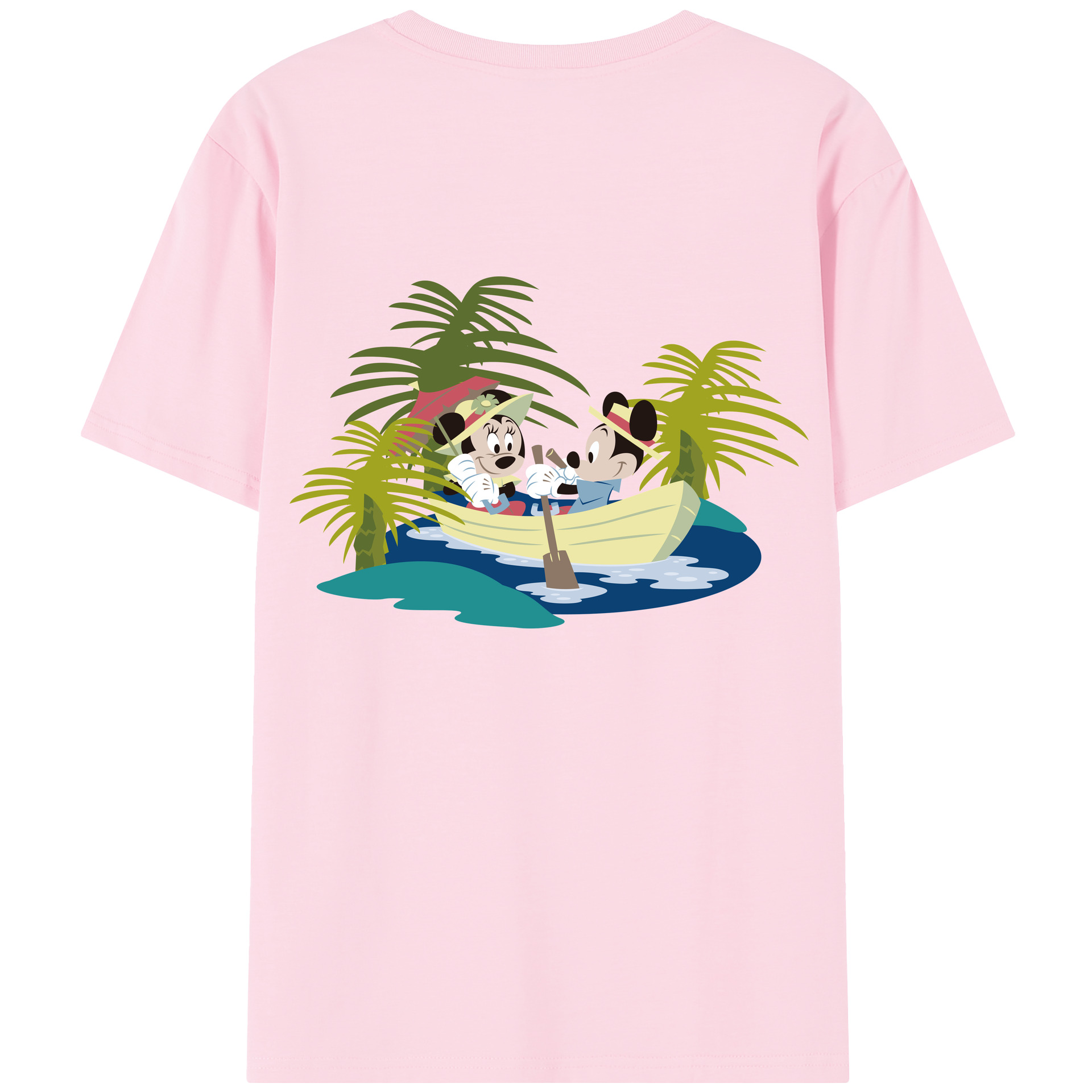 （画像用） ミッキーマウス Mickey Mouse 綿100％半袖Tシャツ（背面プリント）