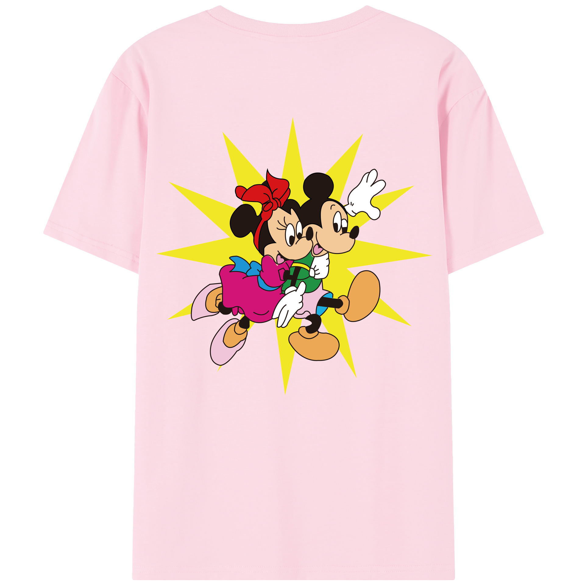 （画像用） ミッキーマウス Mickey Mouse 綿100％半袖Tシャツ（背面プリント）