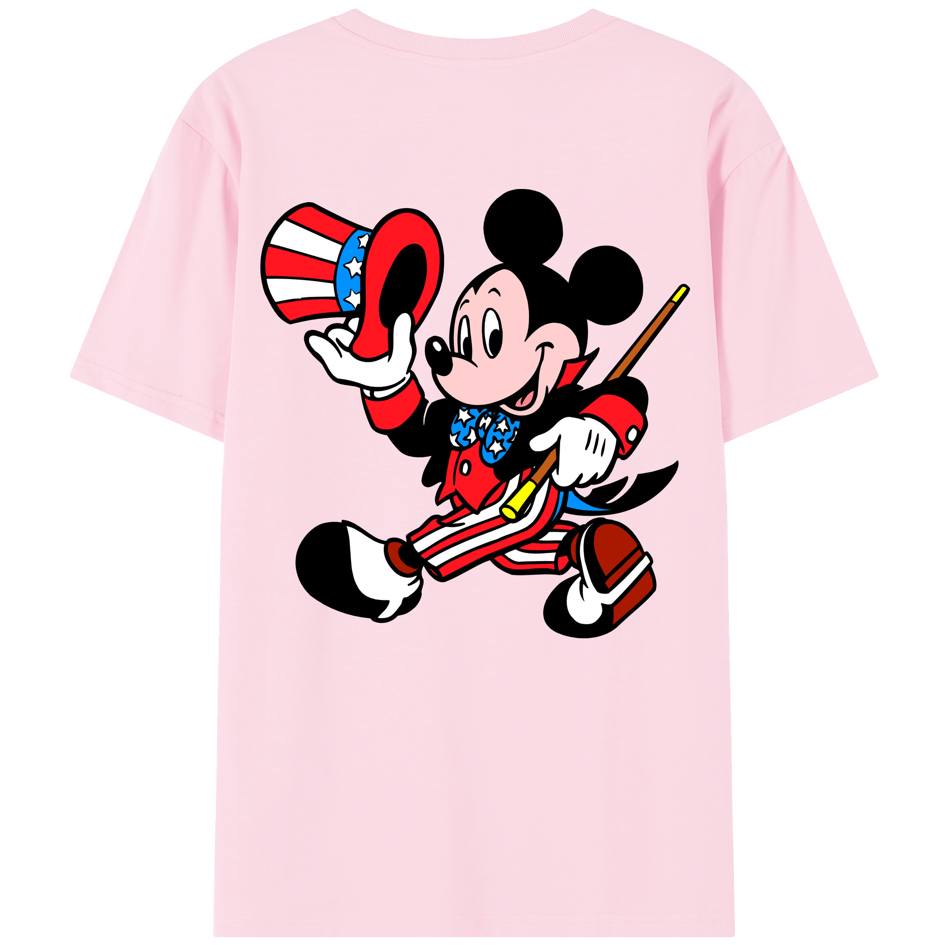 （画像用） ミッキーマウス Mickey Mouse 綿100％半袖Tシャツ（背面プリント）