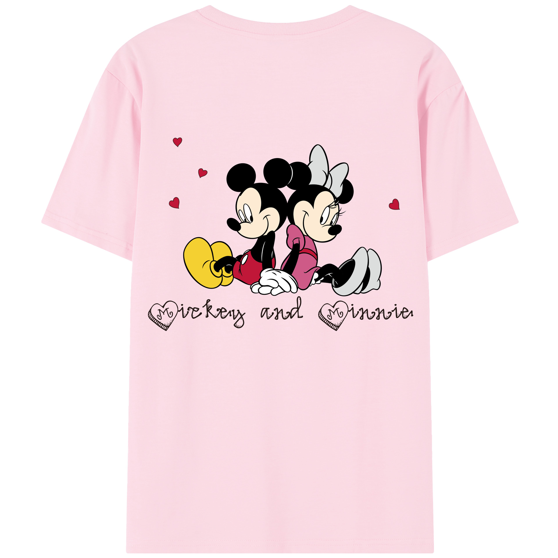 （画像用） ミッキーマウス Mickey Mouse 綿100％半袖Tシャツ（背面プリント）