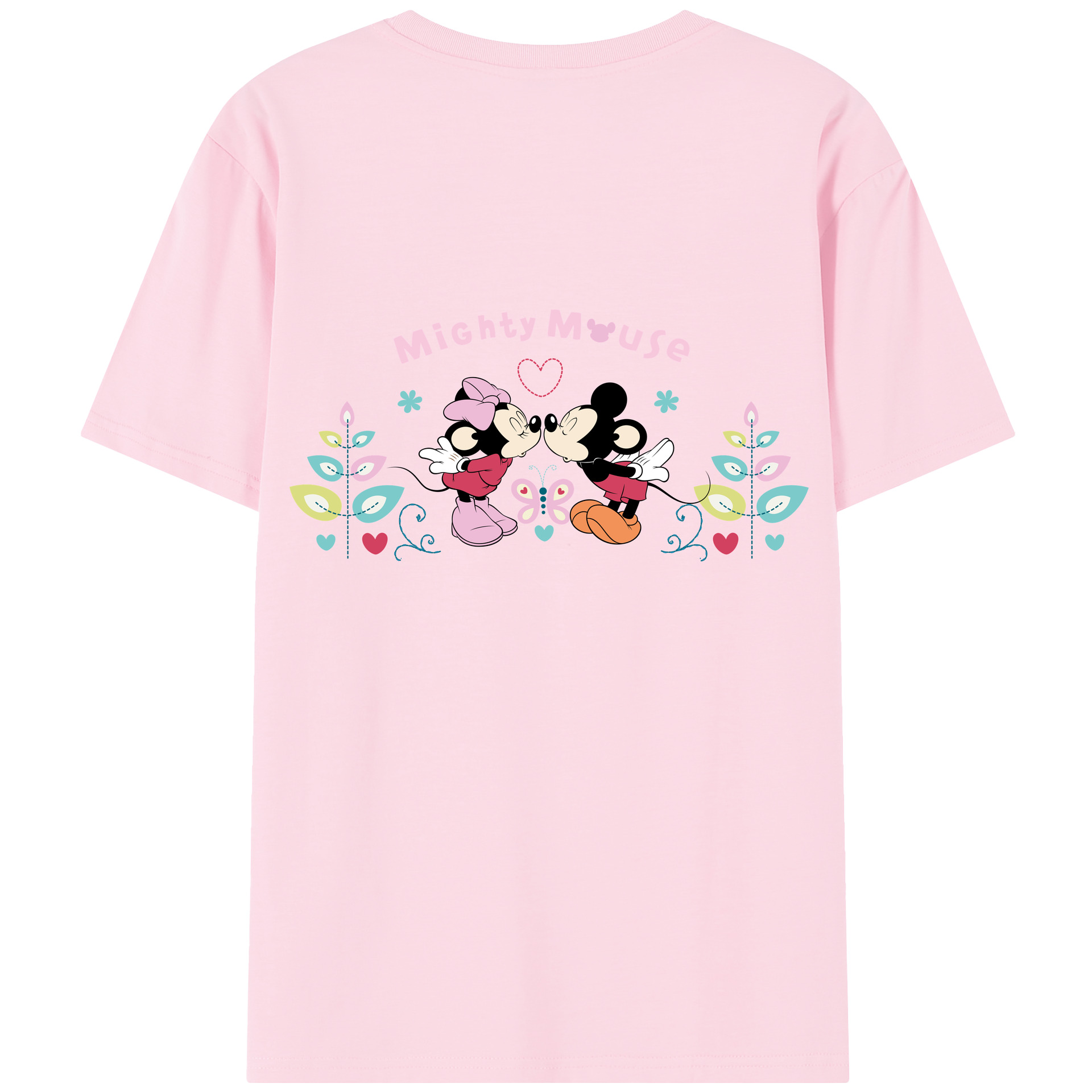 （画像用） ミッキーマウス Mickey Mouse 綿100％半袖Tシャツ（背面プリント）