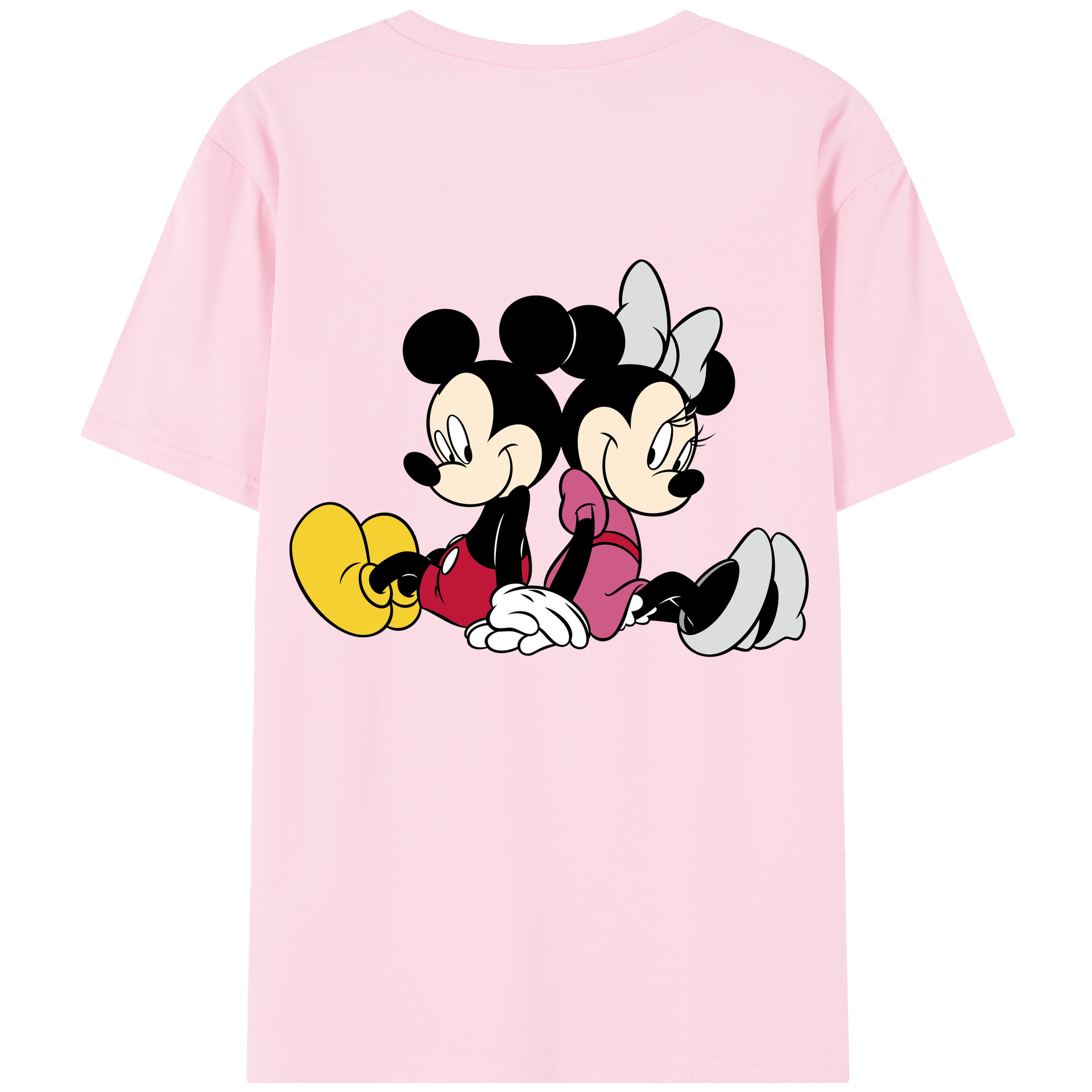 （画像用） ミッキーマウス Mickey Mouse 綿100％半袖Tシャツ（背面プリント）