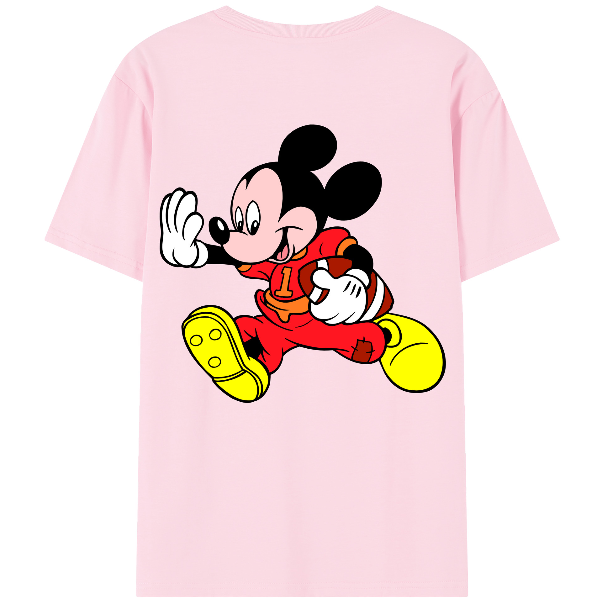 （画像用） ミッキーマウス Mickey Mouse 綿100％半袖Tシャツ（背面プリント）