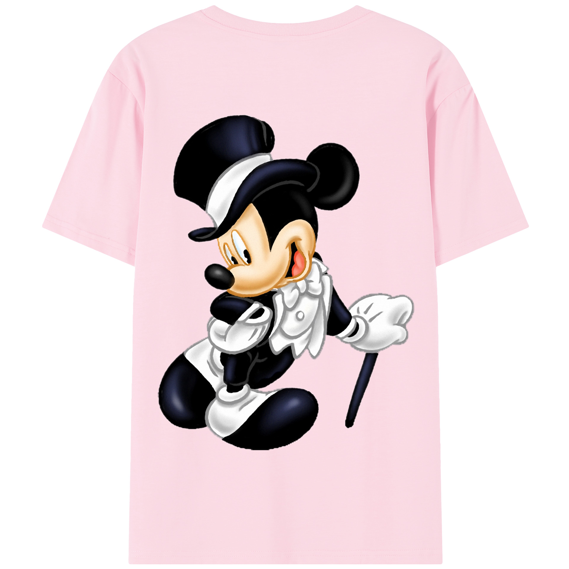 （画像用） ミッキーマウス Mickey Mouse 綿100％半袖Tシャツ（背面プリント）