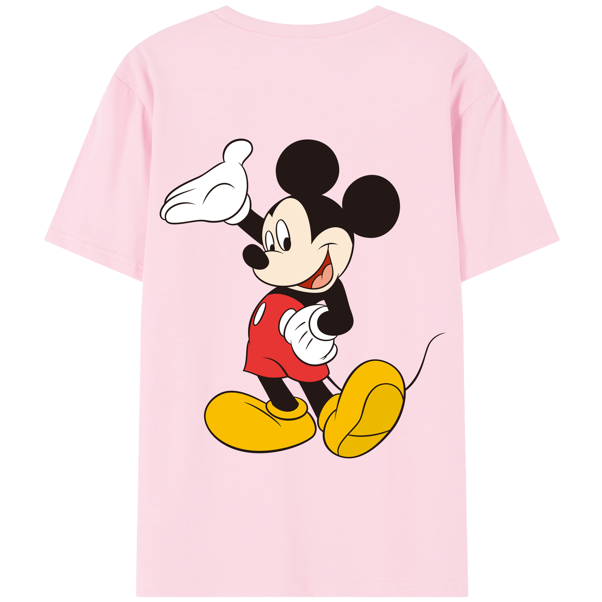 （画像用） ミッキーマウス Mickey Mouse 綿100％半袖Tシャツ（背面プリント）