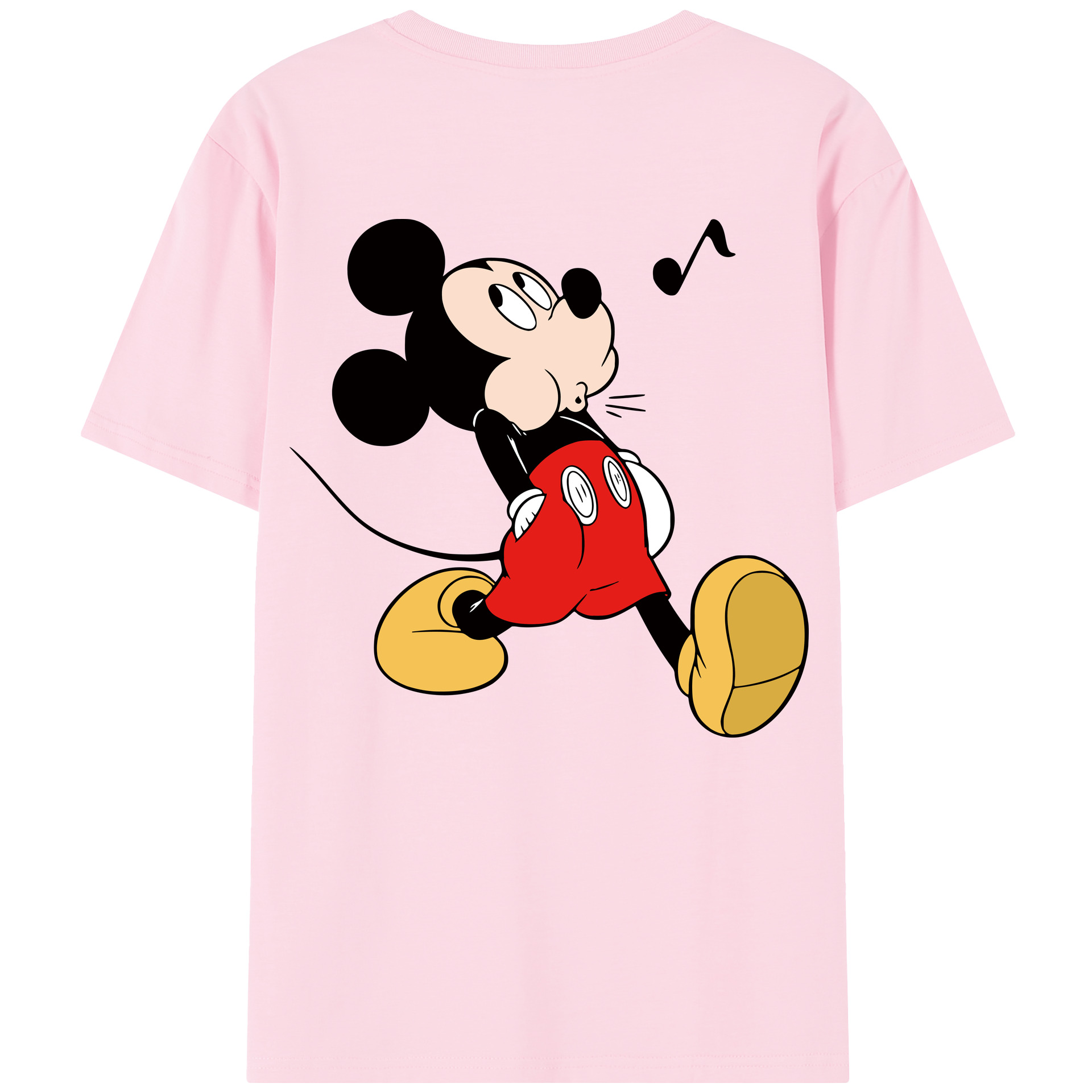 （画像用） ミッキーマウス Mickey Mouse 綿100％半袖Tシャツ（背面プリント）