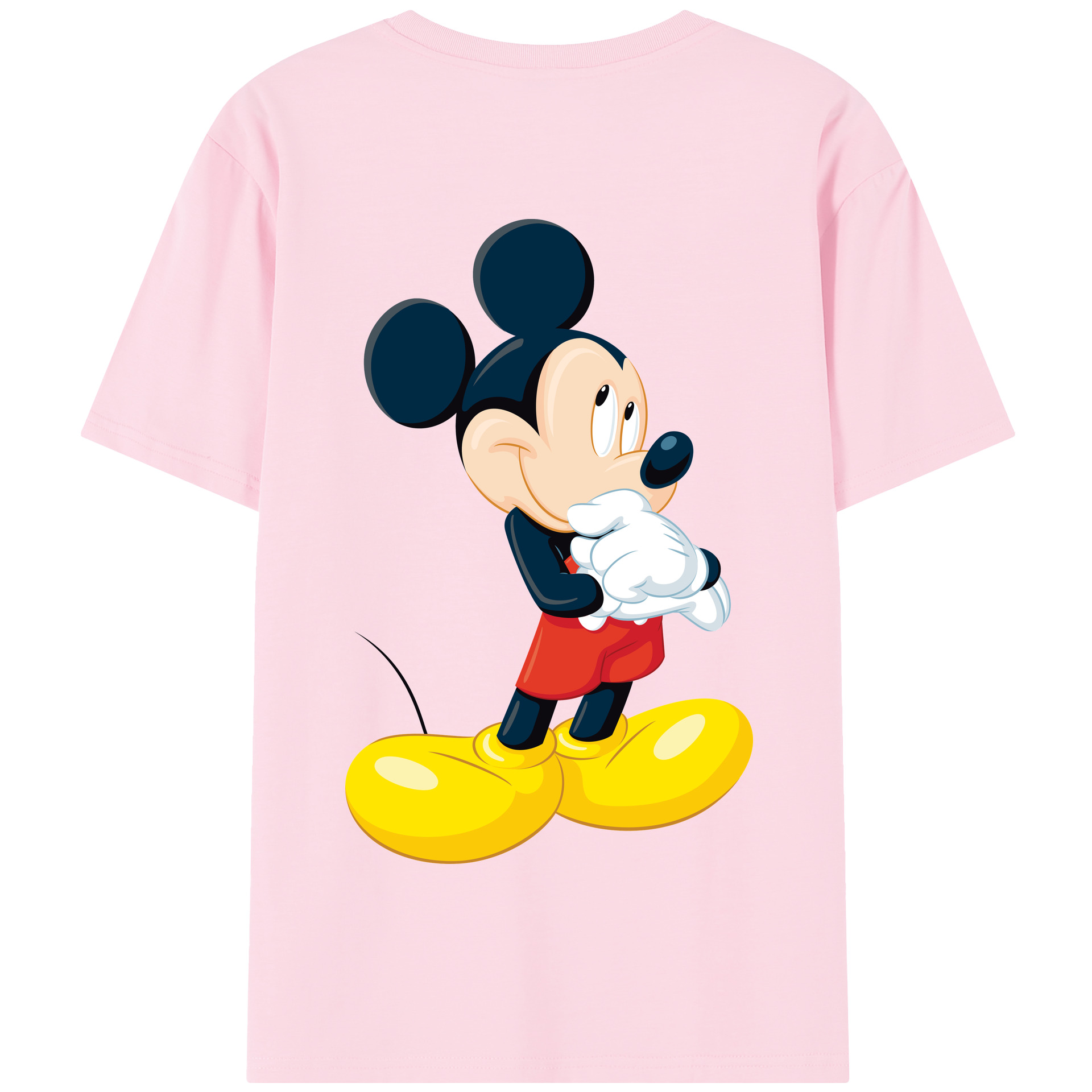 （画像用） ミッキーマウス Mickey Mouse 綿100％半袖Tシャツ（背面プリント）
