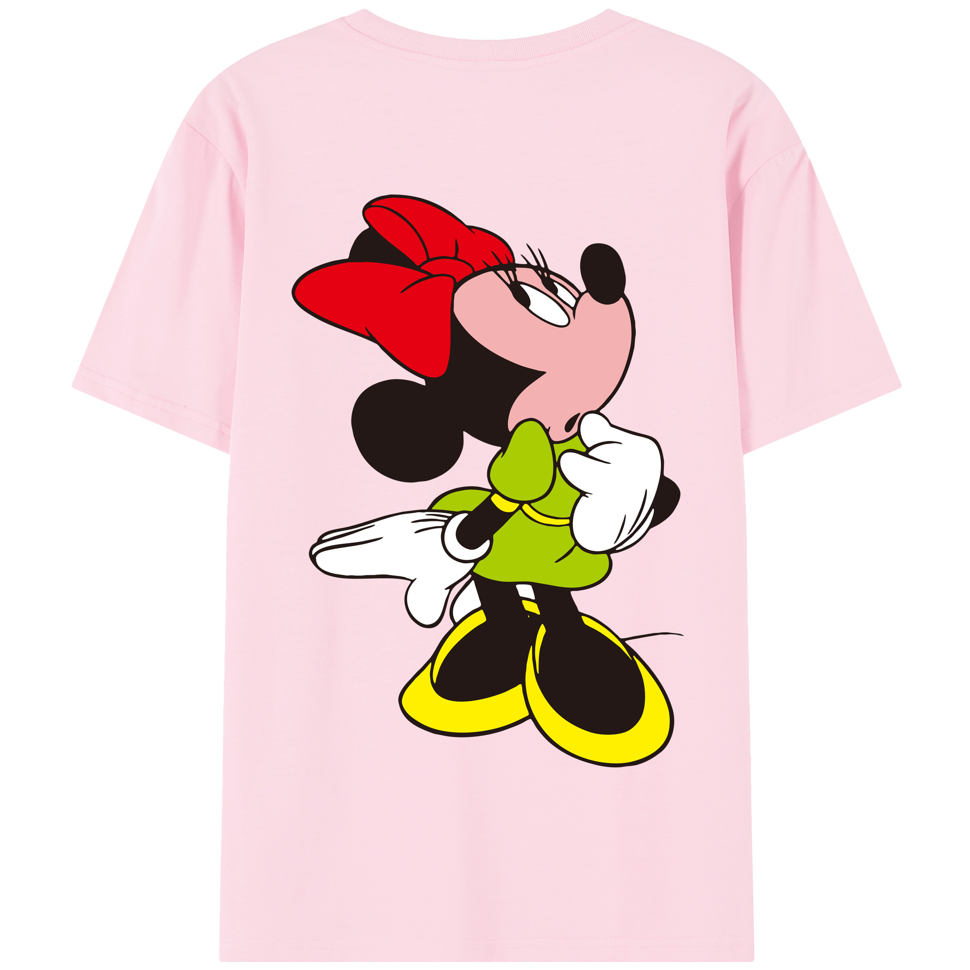 （画像用） ミッキーマウス Mickey Mouse 綿100％半袖Tシャツ（背面プリント）
