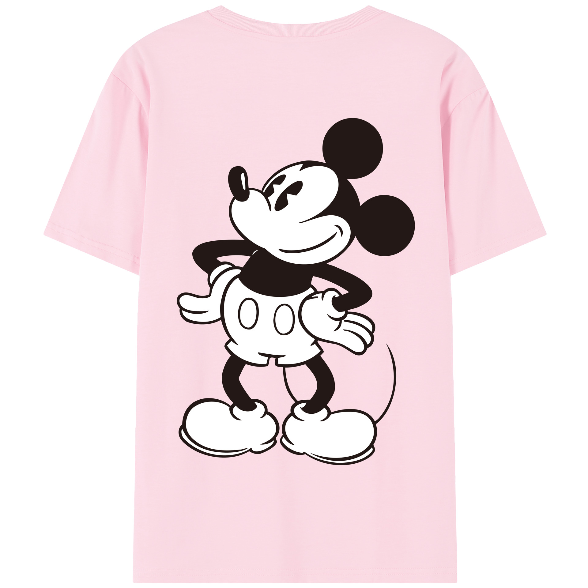 （画像用） ミッキーマウス Mickey Mouse 綿100％半袖Tシャツ（背面プリント）