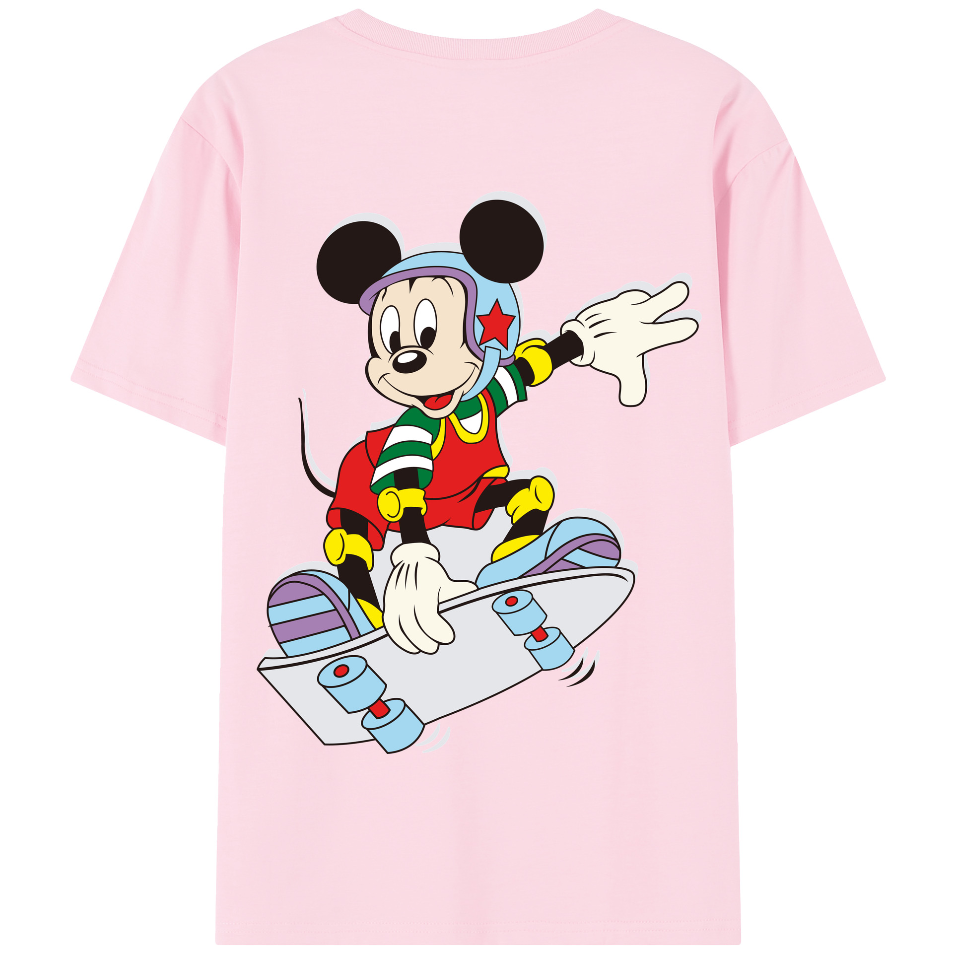 （画像用） ミッキーマウス Mickey Mouse 綿100％半袖Tシャツ（背面プリント）