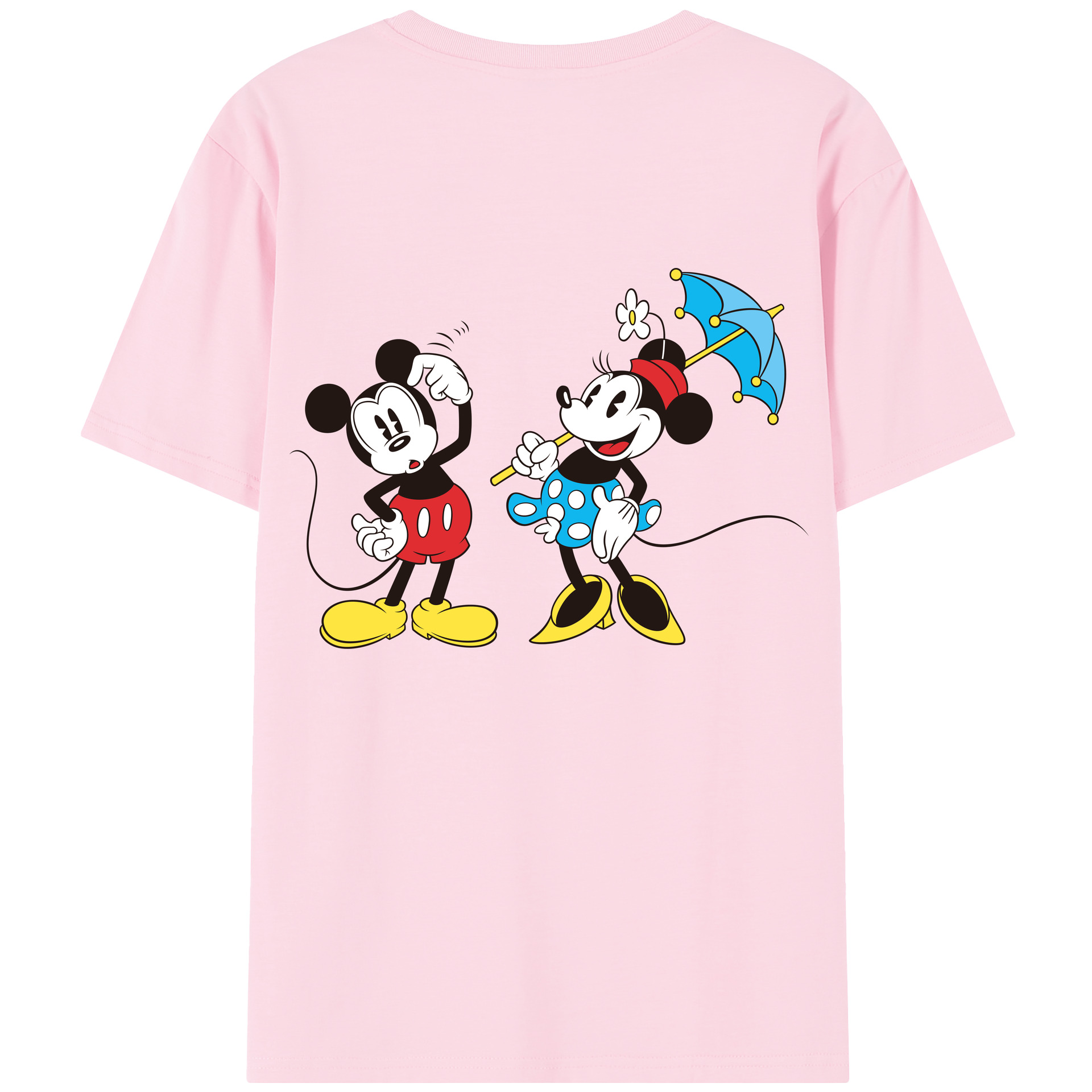 （画像用） ミッキーマウス Mickey Mouse 綿100％半袖Tシャツ（背面プリント）