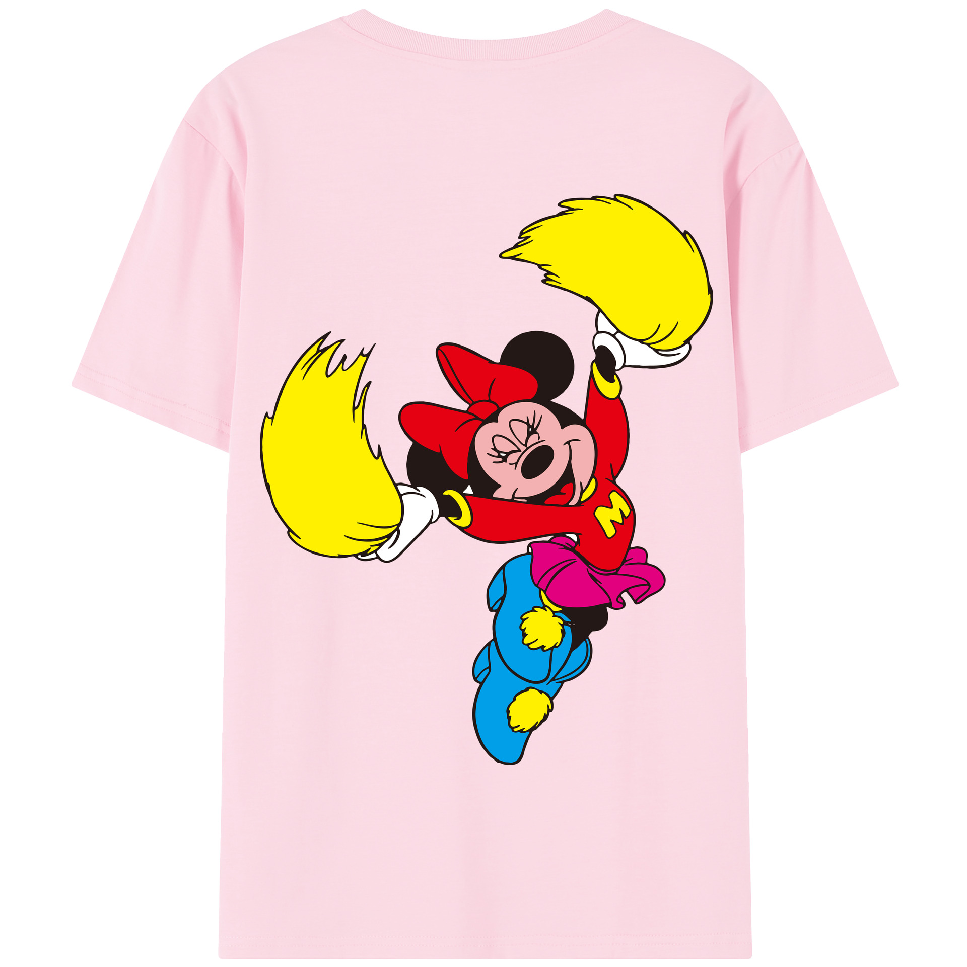 （画像用） ミッキーマウス Mickey Mouse 綿100％半袖Tシャツ（背面プリント）