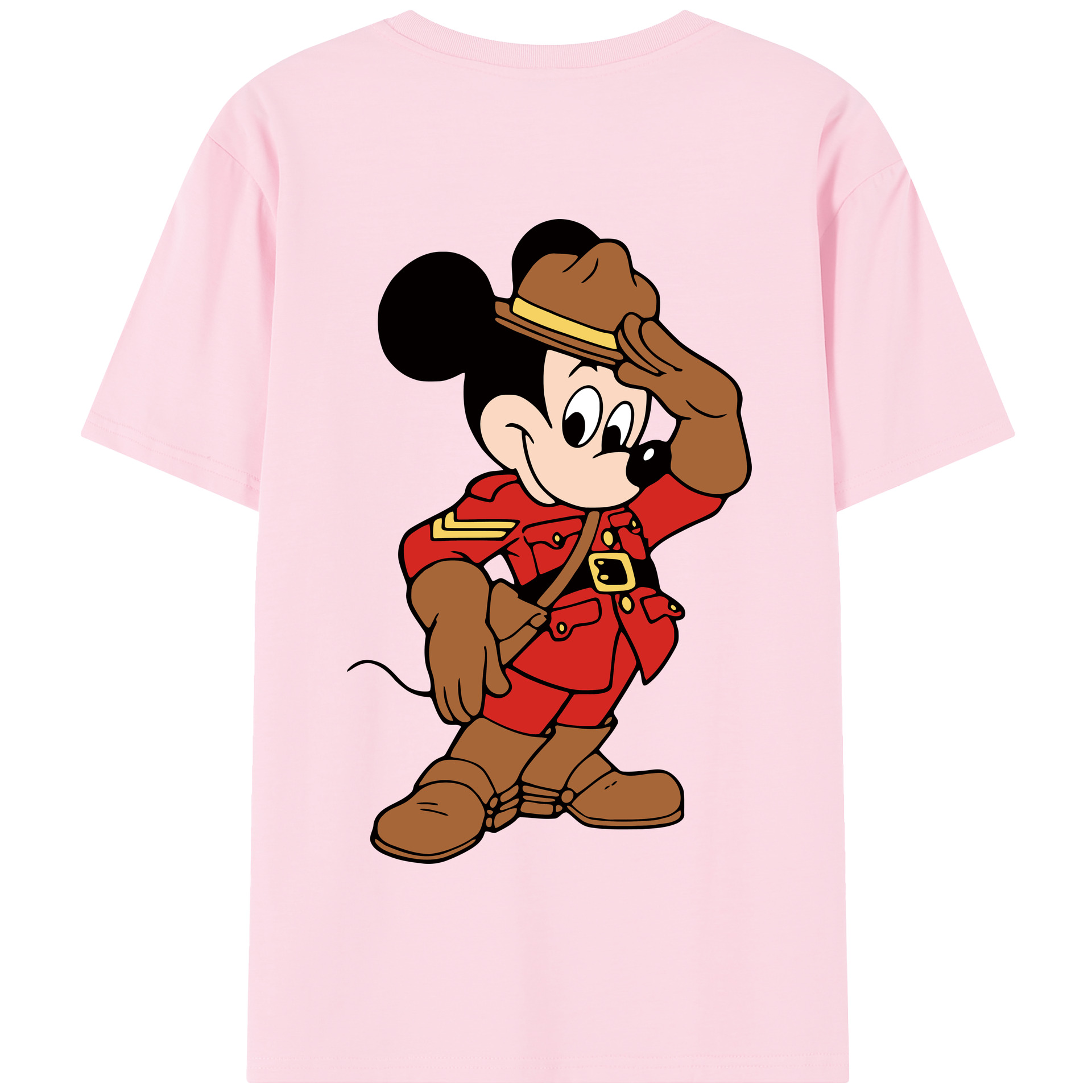 （画像用） ミッキーマウス Mickey Mouse 綿100％半袖Tシャツ（背面プリント）