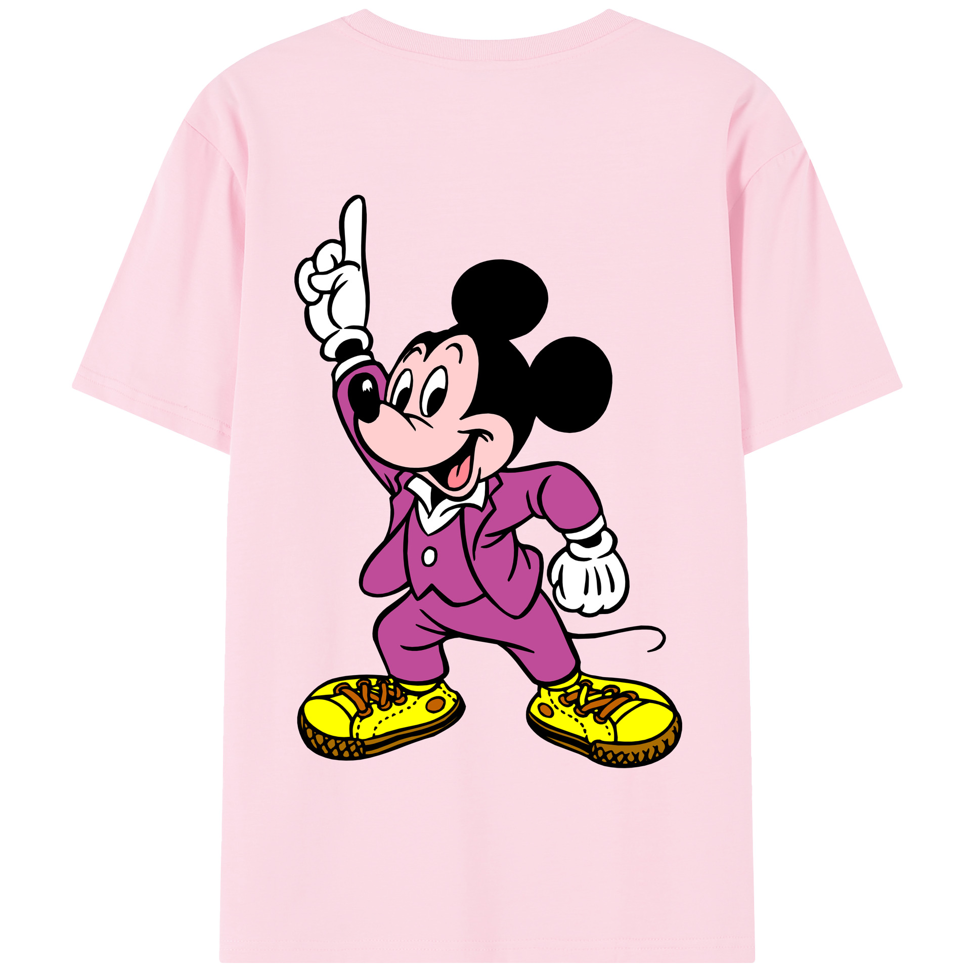 （画像用） ミッキーマウス Mickey Mouse 綿100％半袖Tシャツ（背面プリント）