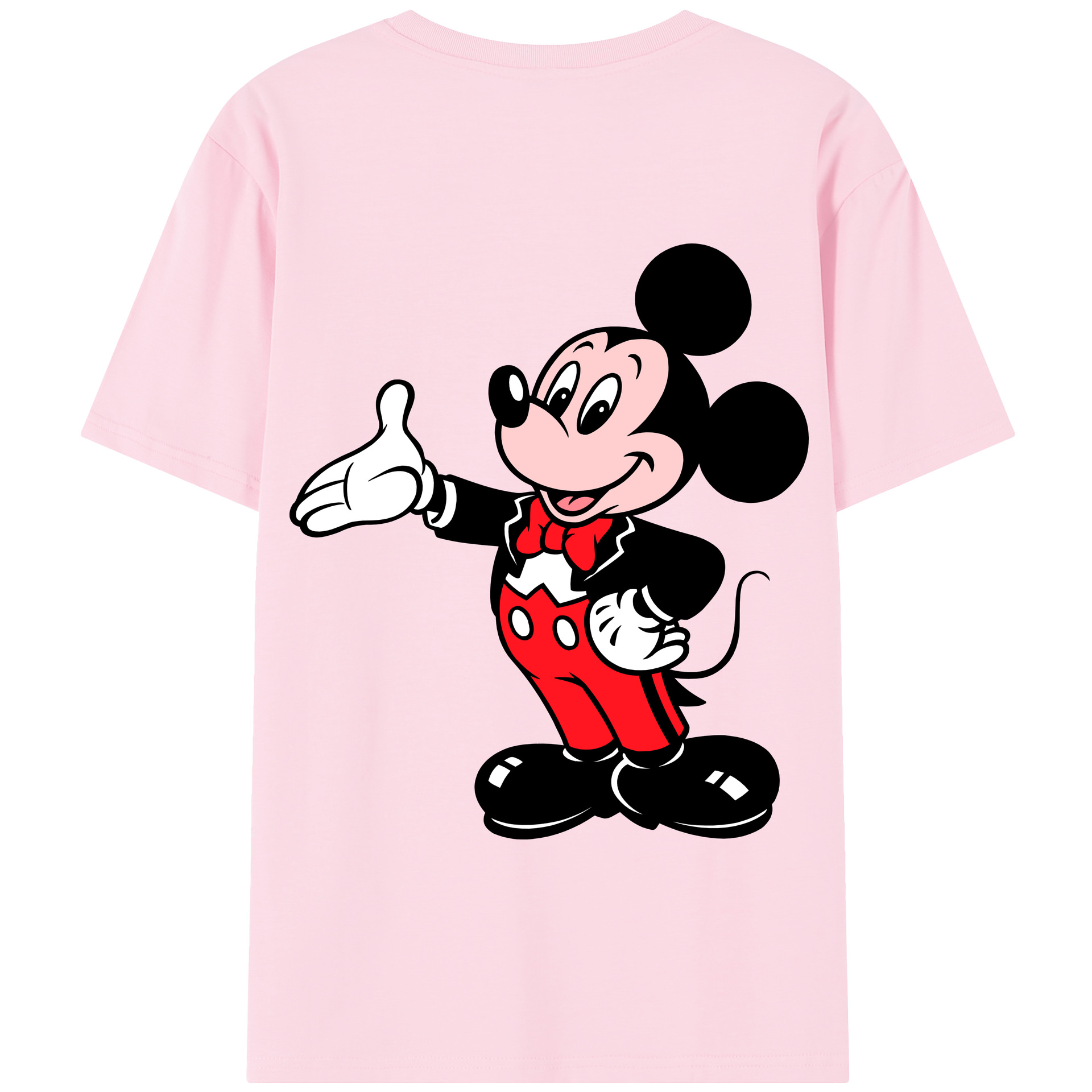 （画像用） ミッキーマウス Mickey Mouse 綿100％半袖Tシャツ（背面プリント）