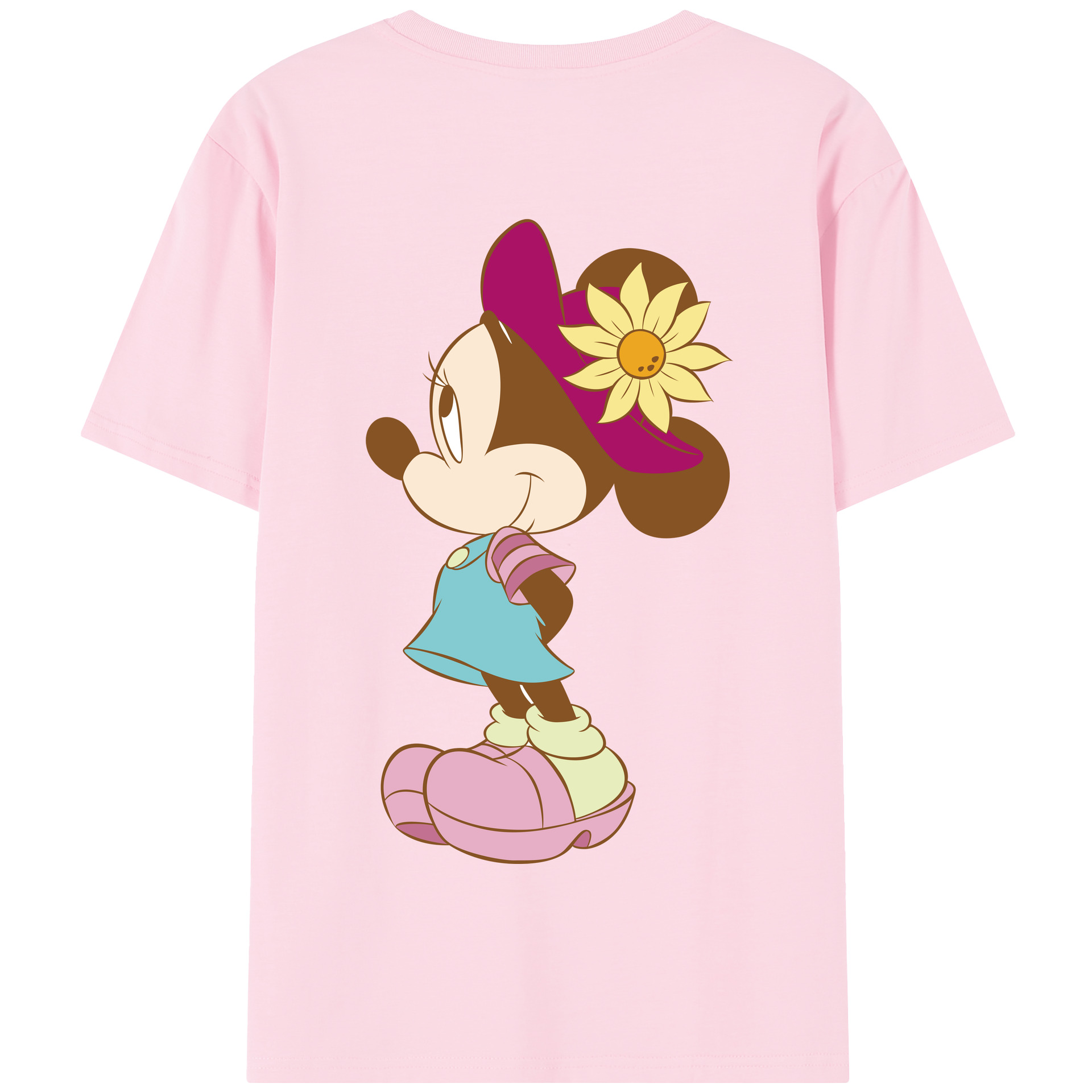 （画像用） ミッキーマウス Mickey Mouse 綿100％半袖Tシャツ（背面プリント）