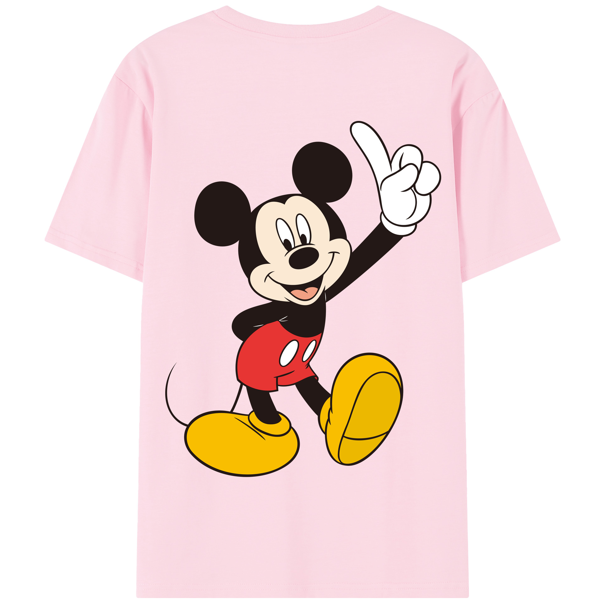 （画像用） ミッキーマウス Mickey Mouse 綿100％半袖Tシャツ（背面プリント）