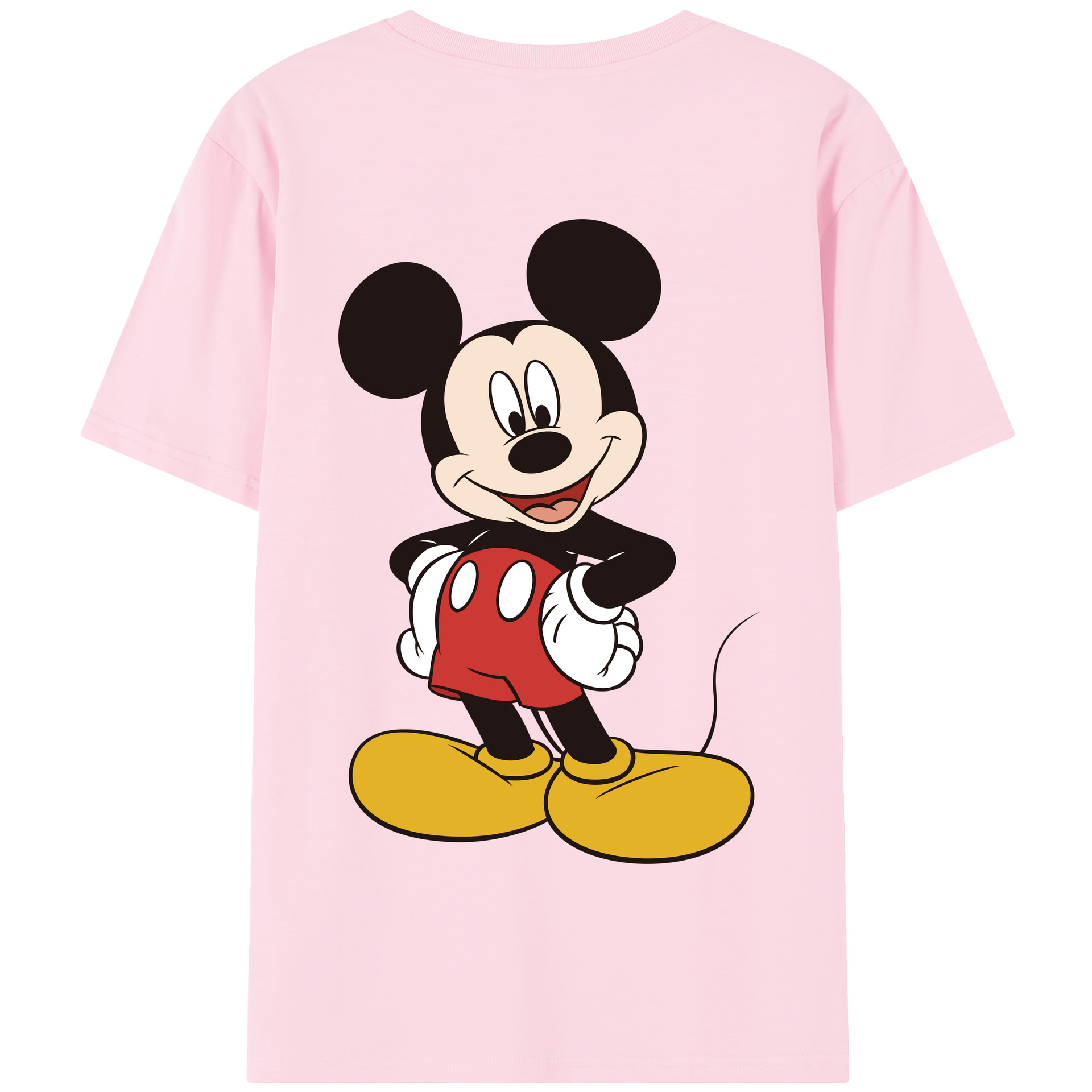 （画像用） ミッキーマウス Mickey Mouse 綿100％半袖Tシャツ（背面プリント）