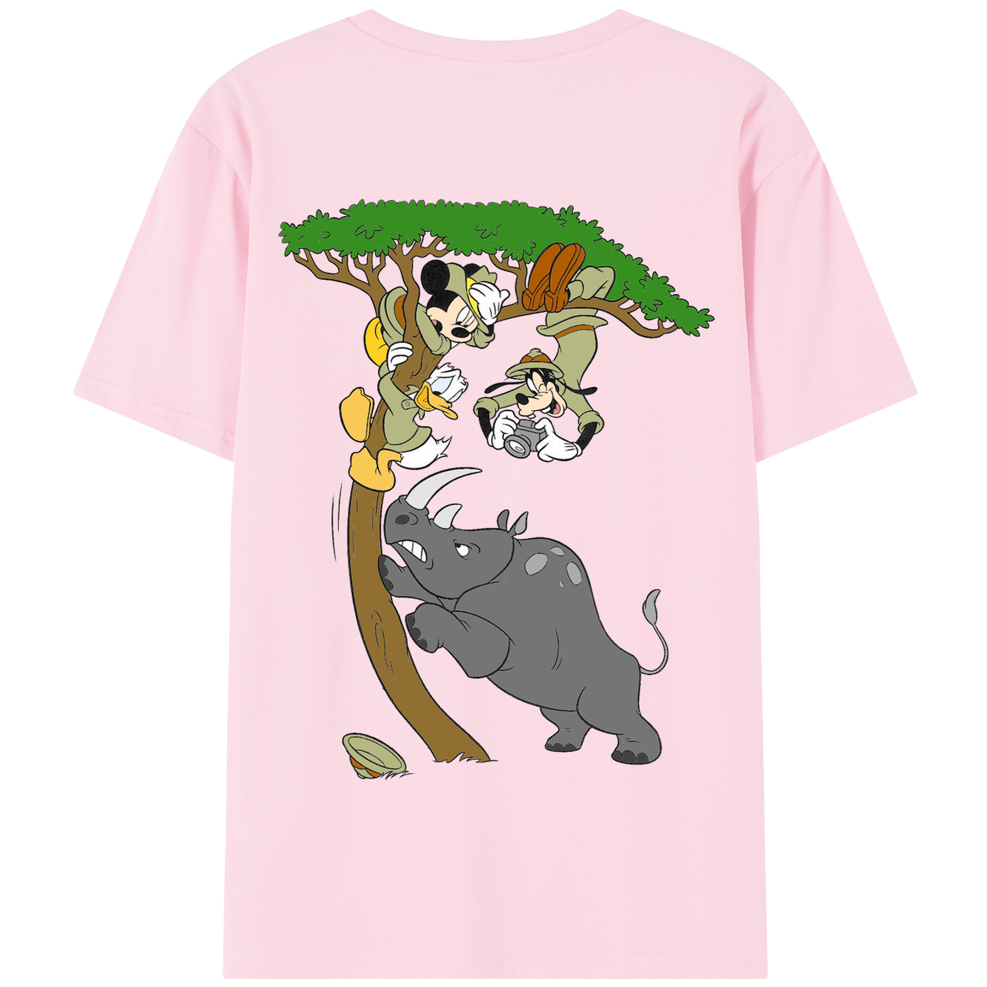 （画像用） ミッキーマウス Mickey Mouse 綿100％半袖Tシャツ（背面プリント）