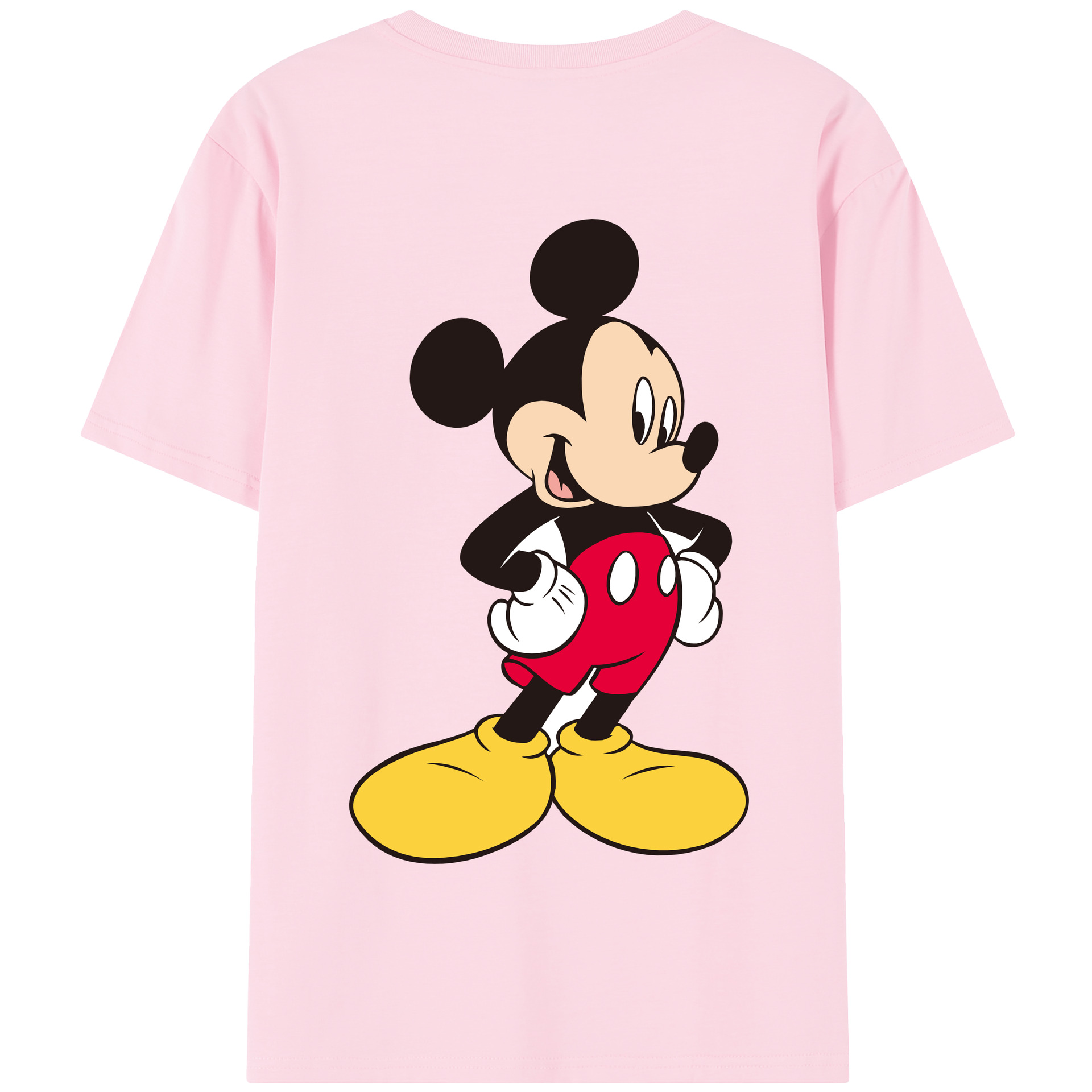 （画像用） ミッキーマウス Mickey Mouse 綿100％半袖Tシャツ（背面プリント）