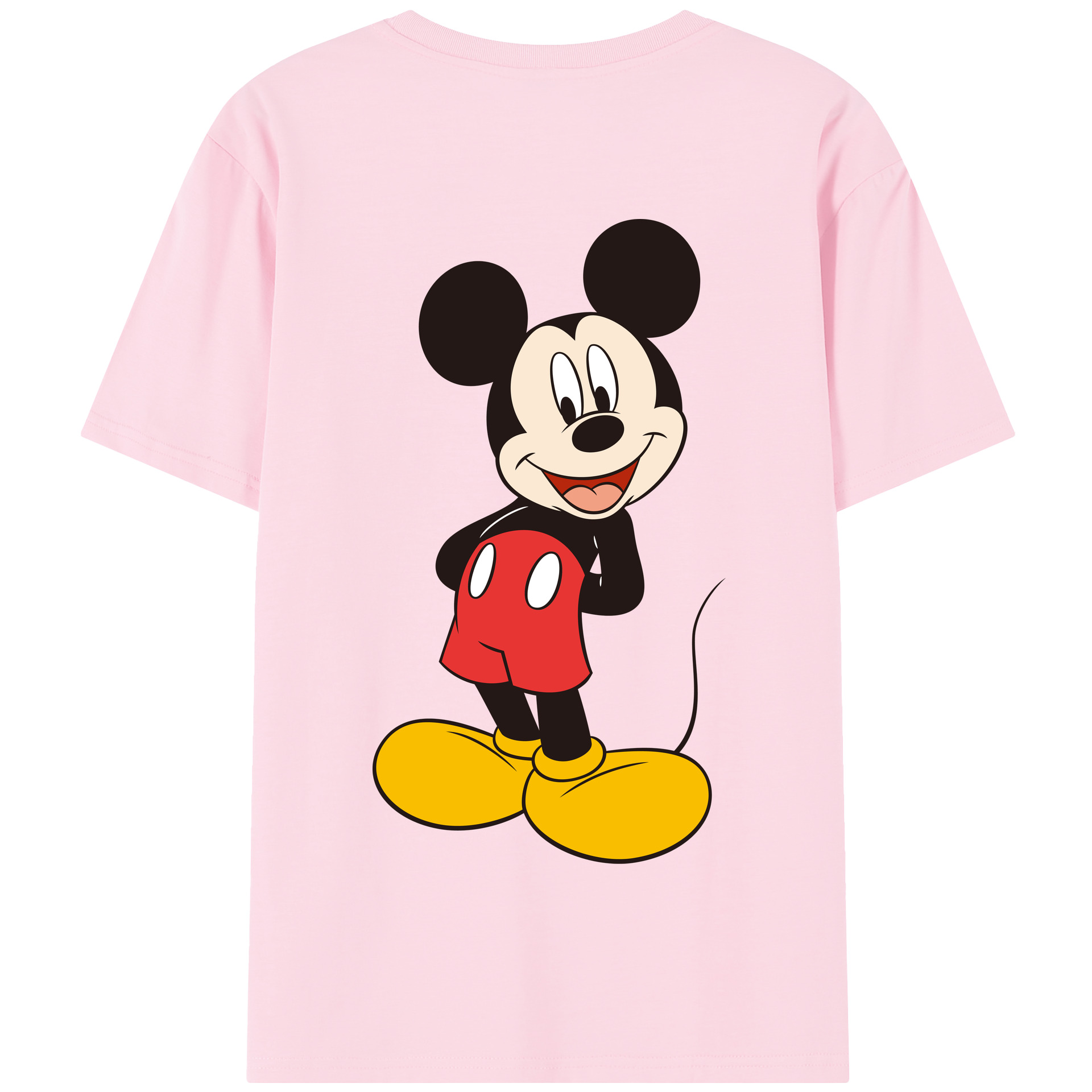 （画像用） ミッキーマウス Mickey Mouse 綿100％半袖Tシャツ（背面プリント）
