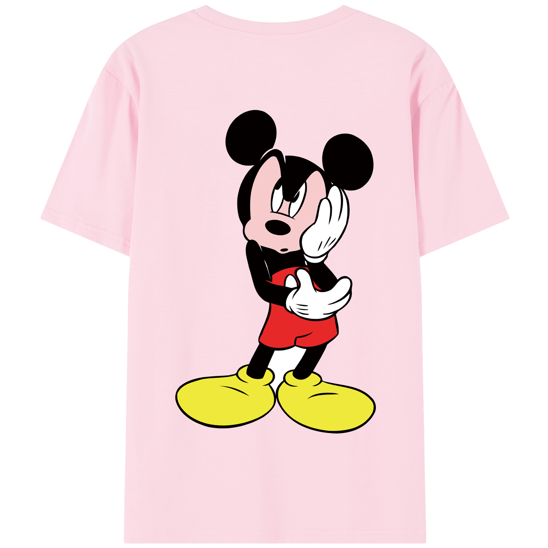 （画像用） ミッキーマウス Mickey Mouse 綿100％半袖Tシャツ（背面プリント）