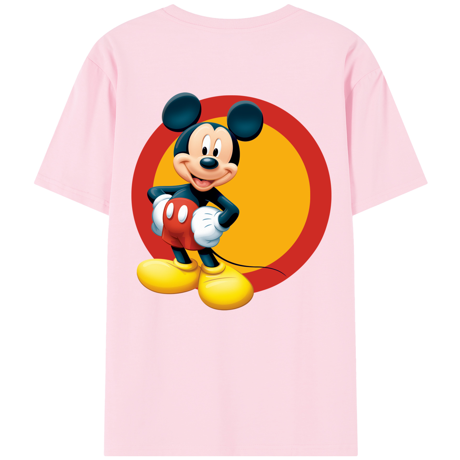 （画像用） ミッキーマウス Mickey Mouse 綿100％半袖Tシャツ（背面プリント）