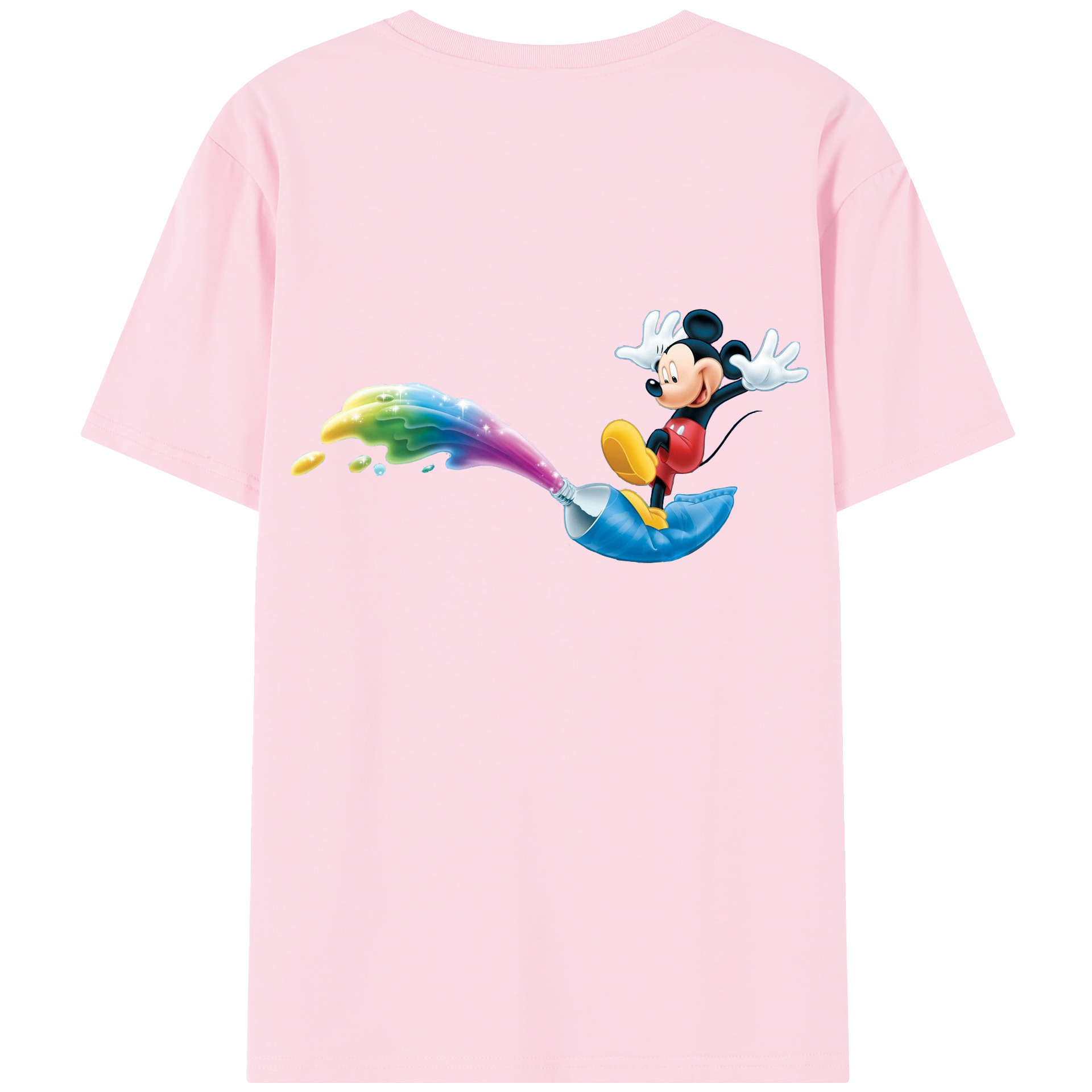 （画像用） ミッキーマウス Mickey Mouse 綿100％半袖Tシャツ（背面プリント）