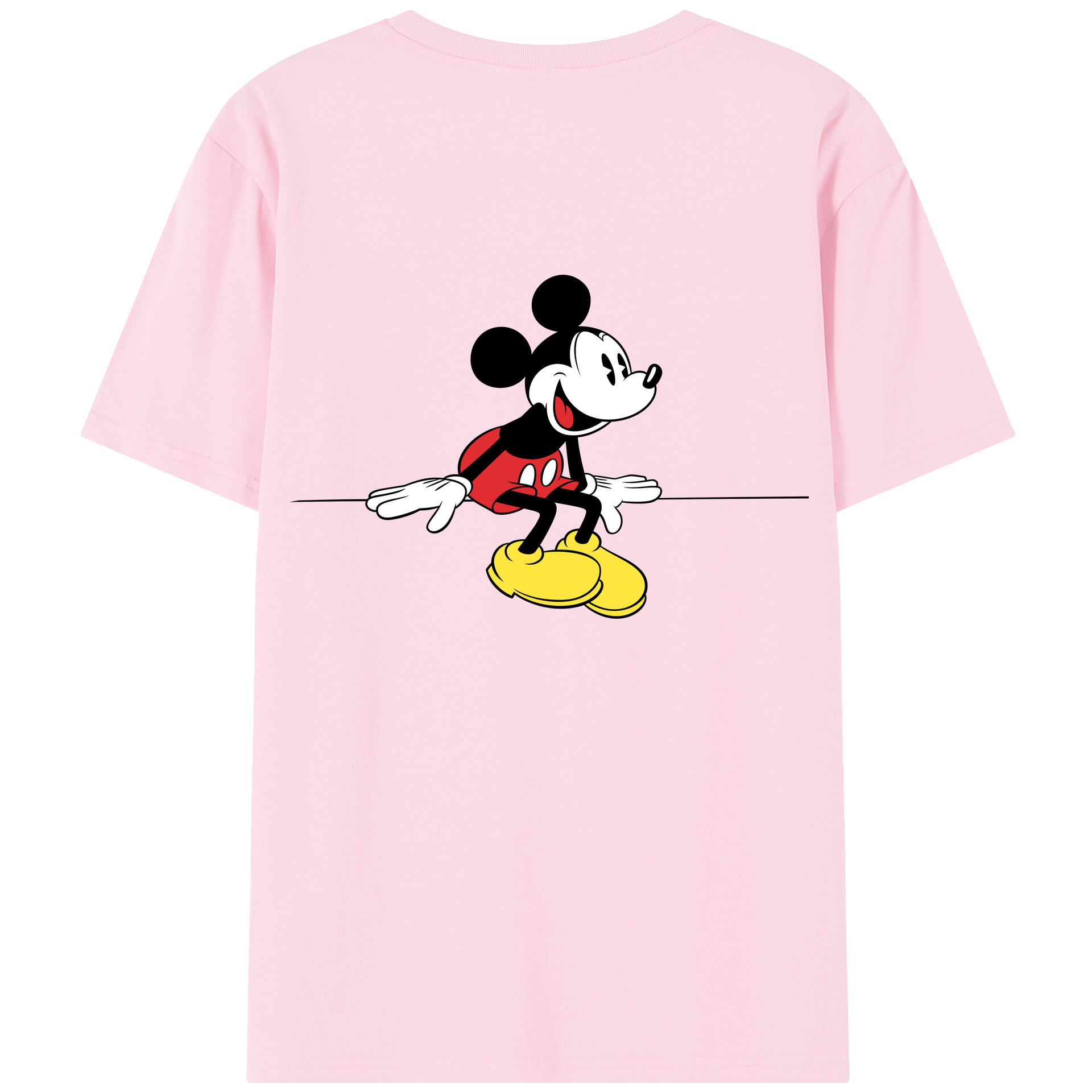 （画像用） ミッキーマウス Mickey Mouse 綿100％半袖Tシャツ（背面プリント）