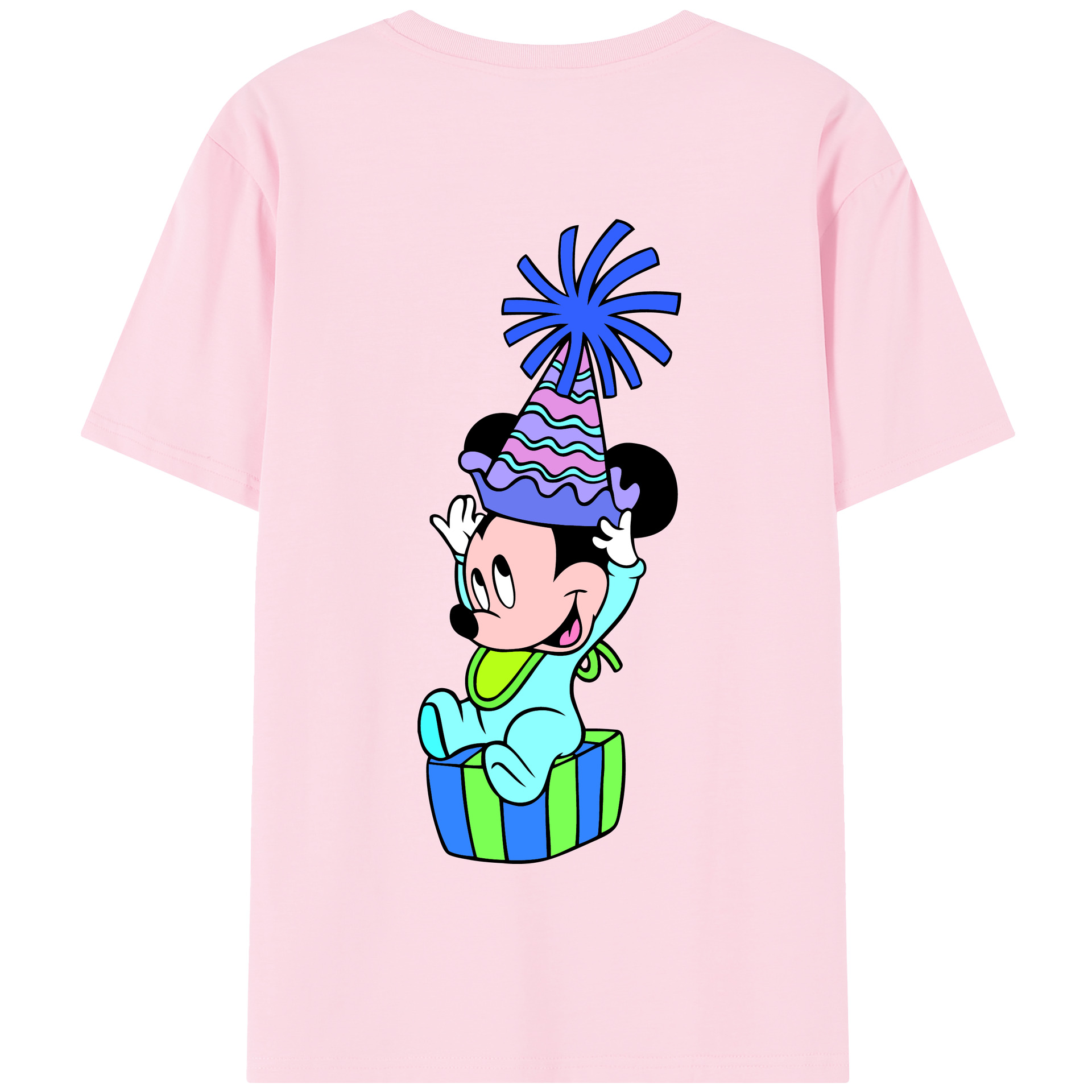 （画像用） ミッキーマウス Mickey Mouse 綿100％半袖Tシャツ（背面プリント）