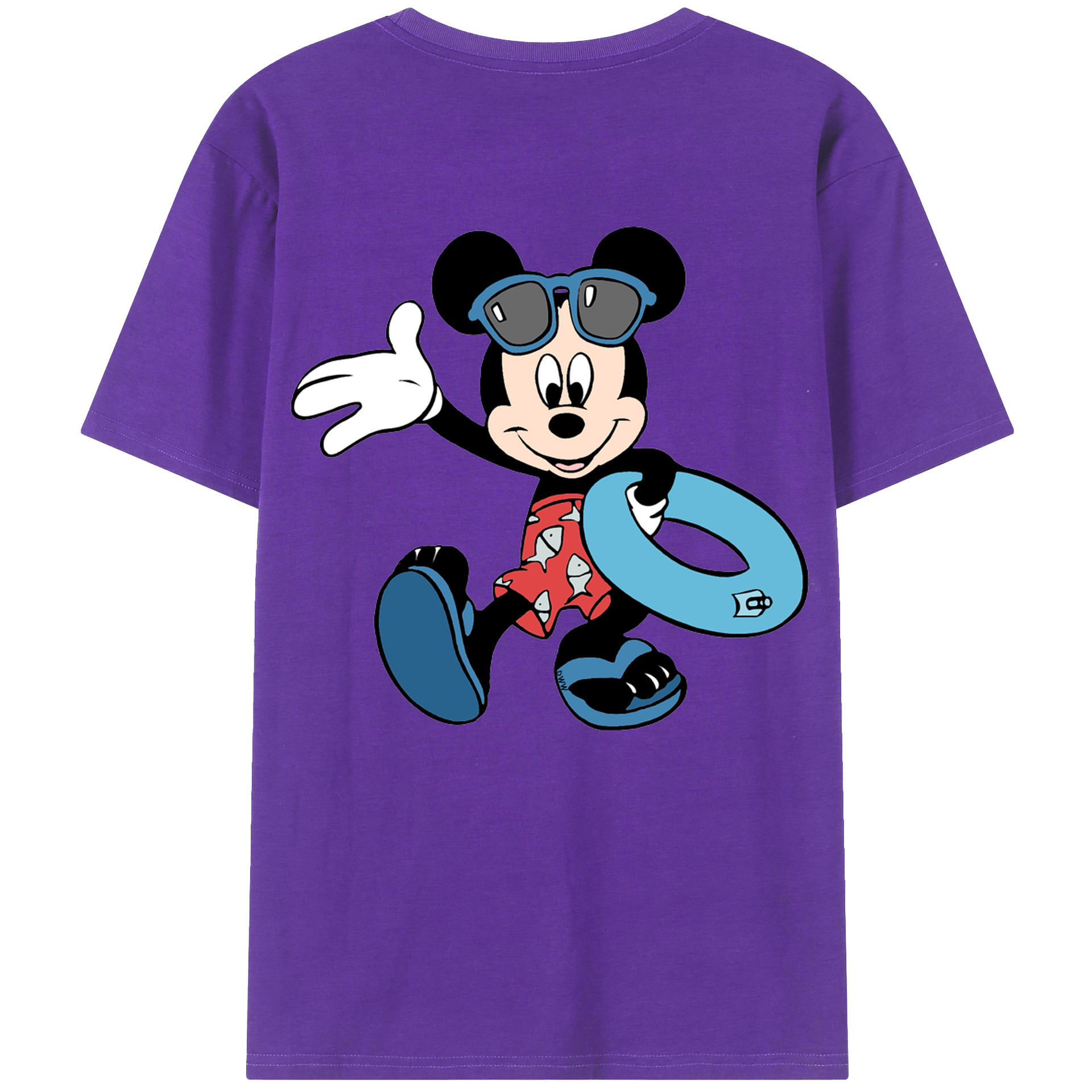 （画像用） ミッキーマウス Mickey Mouse 綿100％半袖Tシャツ（背面プリント）
