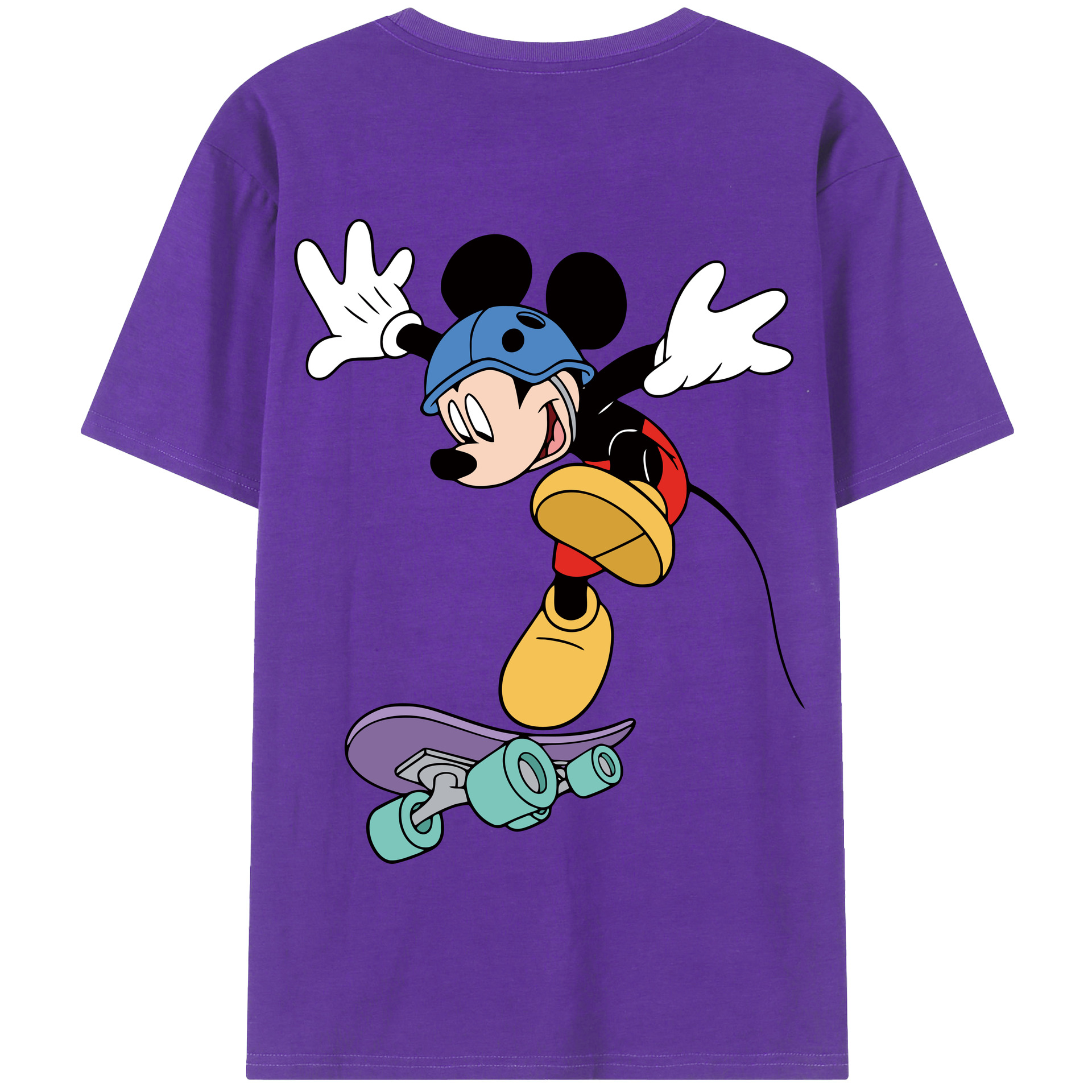 （画像用） ミッキーマウス Mickey Mouse 綿100％半袖Tシャツ（背面プリント）