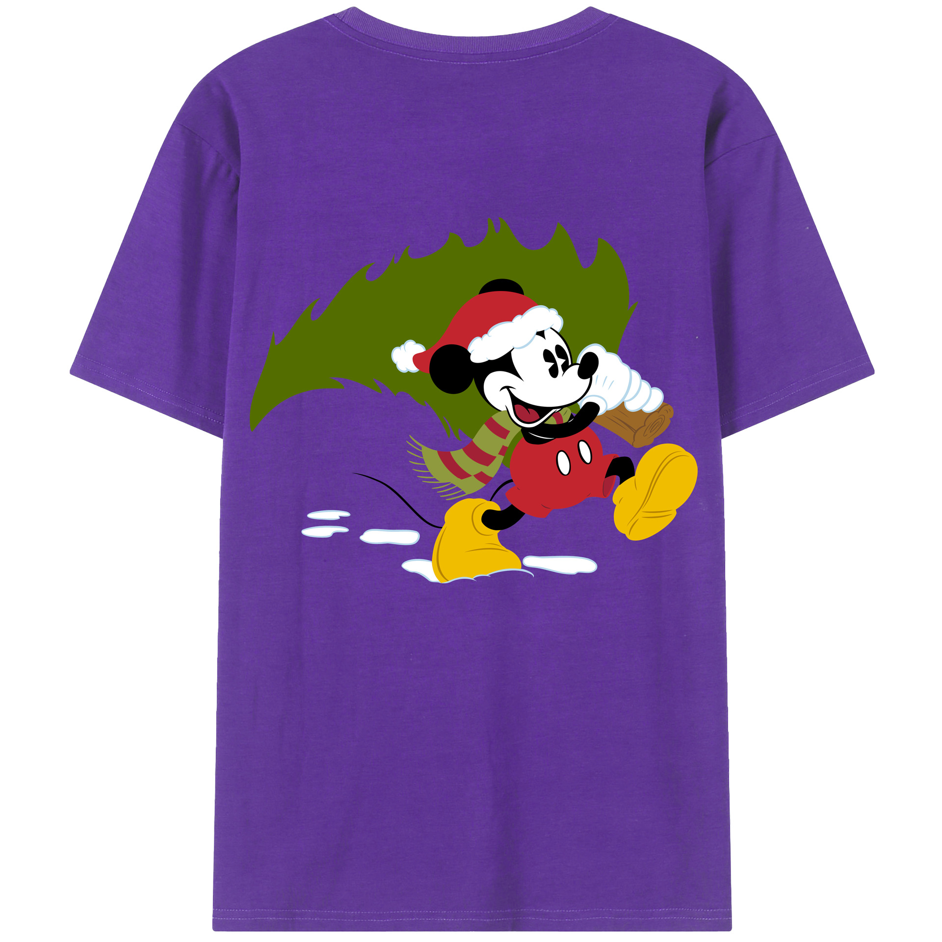 （画像用） ミッキーマウス Mickey Mouse 綿100％半袖Tシャツ（背面プリント）