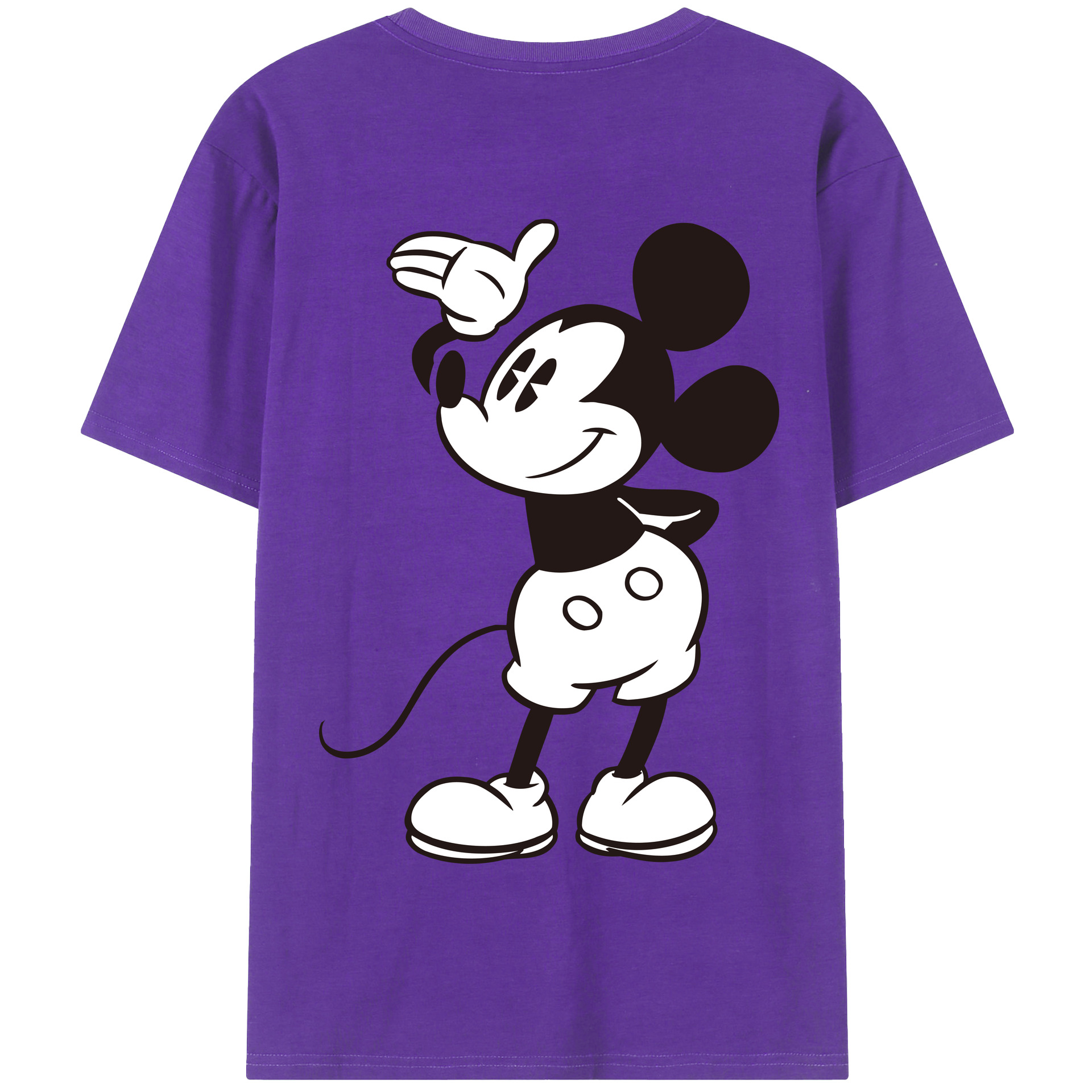 （画像用） ミッキーマウス Mickey Mouse 綿100％半袖Tシャツ（背面プリント）
