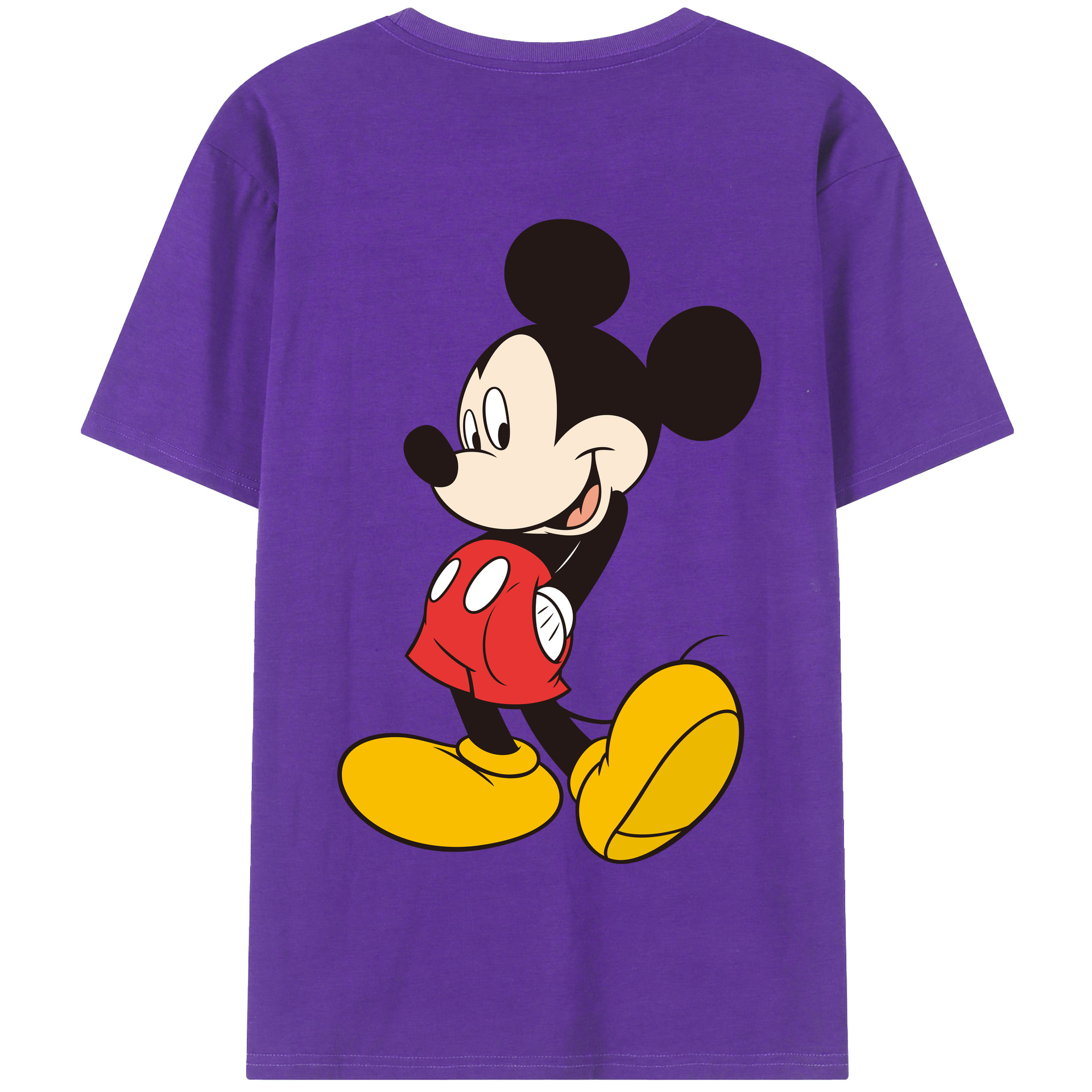 （画像用） ミッキーマウス Mickey Mouse 綿100％半袖Tシャツ（背面プリント）
