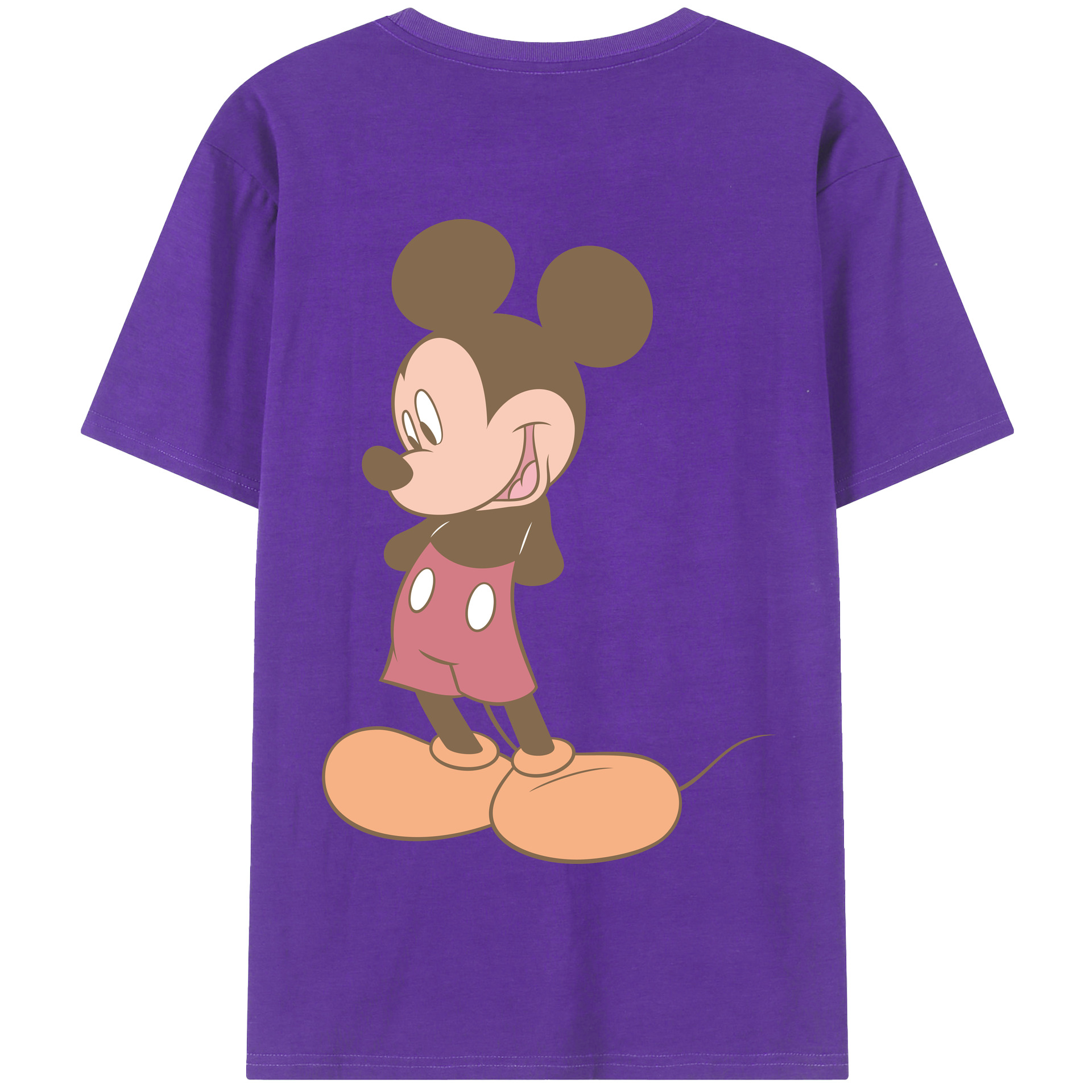 （画像用） ミッキーマウス Mickey Mouse 綿100％半袖Tシャツ（背面プリント）