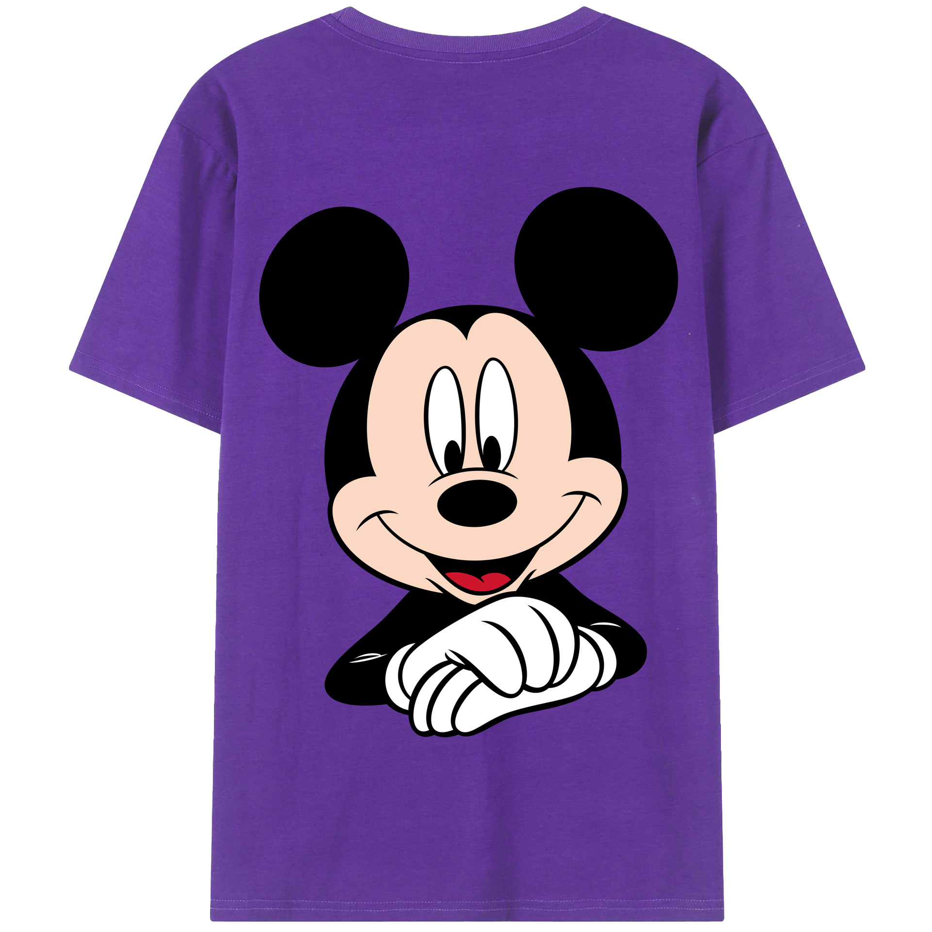（画像用） ミッキーマウス Mickey Mouse 綿100％半袖Tシャツ（背面プリント）