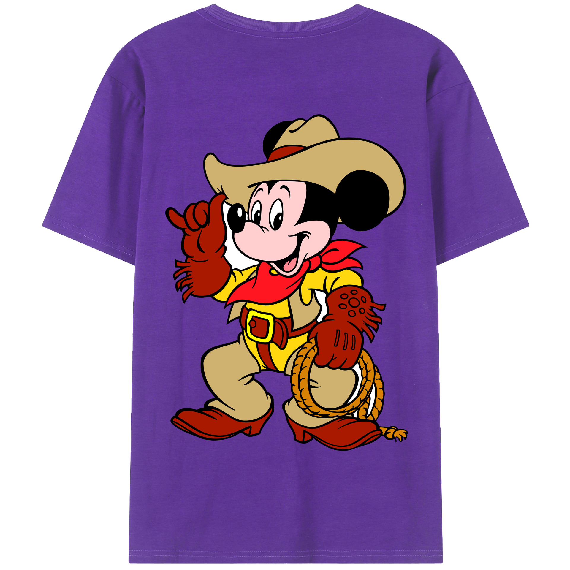 （画像用） ミッキーマウス Mickey Mouse 綿100％半袖Tシャツ（背面プリント）