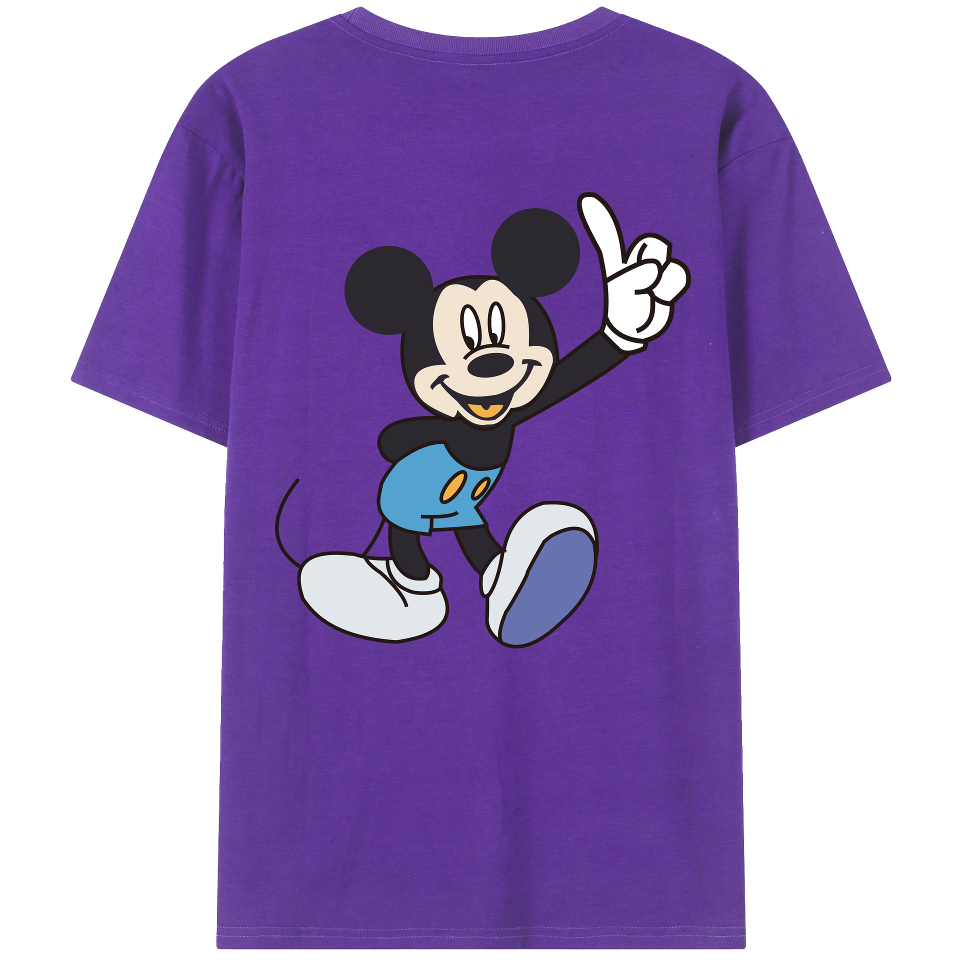 （画像用） ミッキーマウス Mickey Mouse 綿100％半袖Tシャツ（背面プリント）