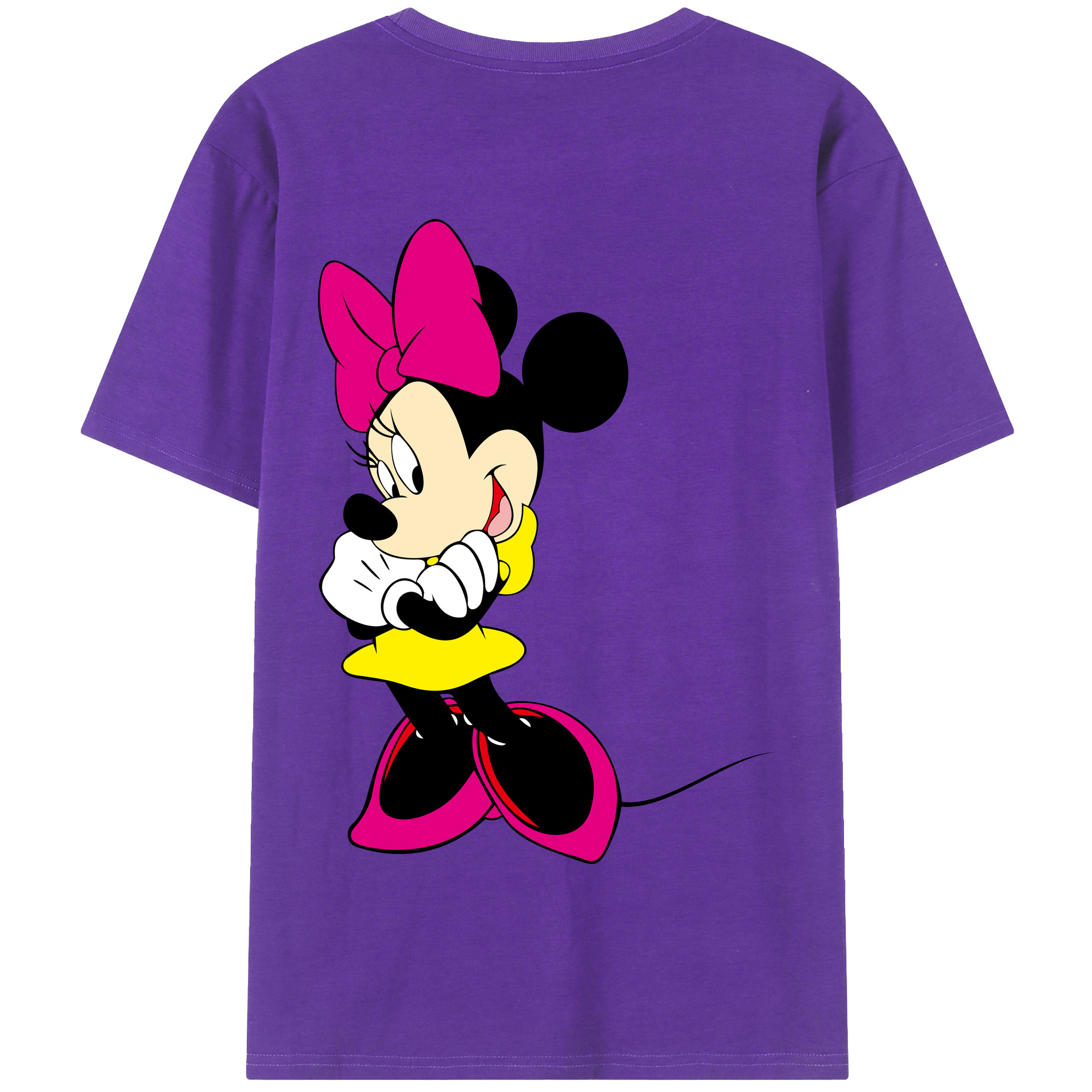 （画像用） ミッキーマウス Mickey Mouse 綿100％半袖Tシャツ（背面プリント）