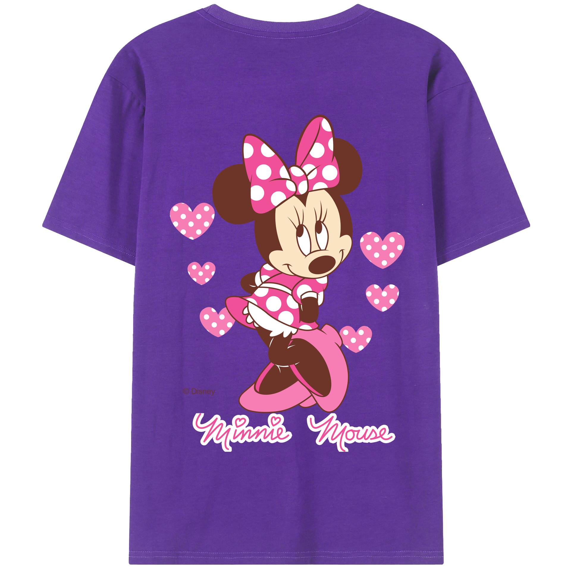 （画像用） ミッキーマウス Mickey Mouse 綿100％半袖Tシャツ（背面プリント）