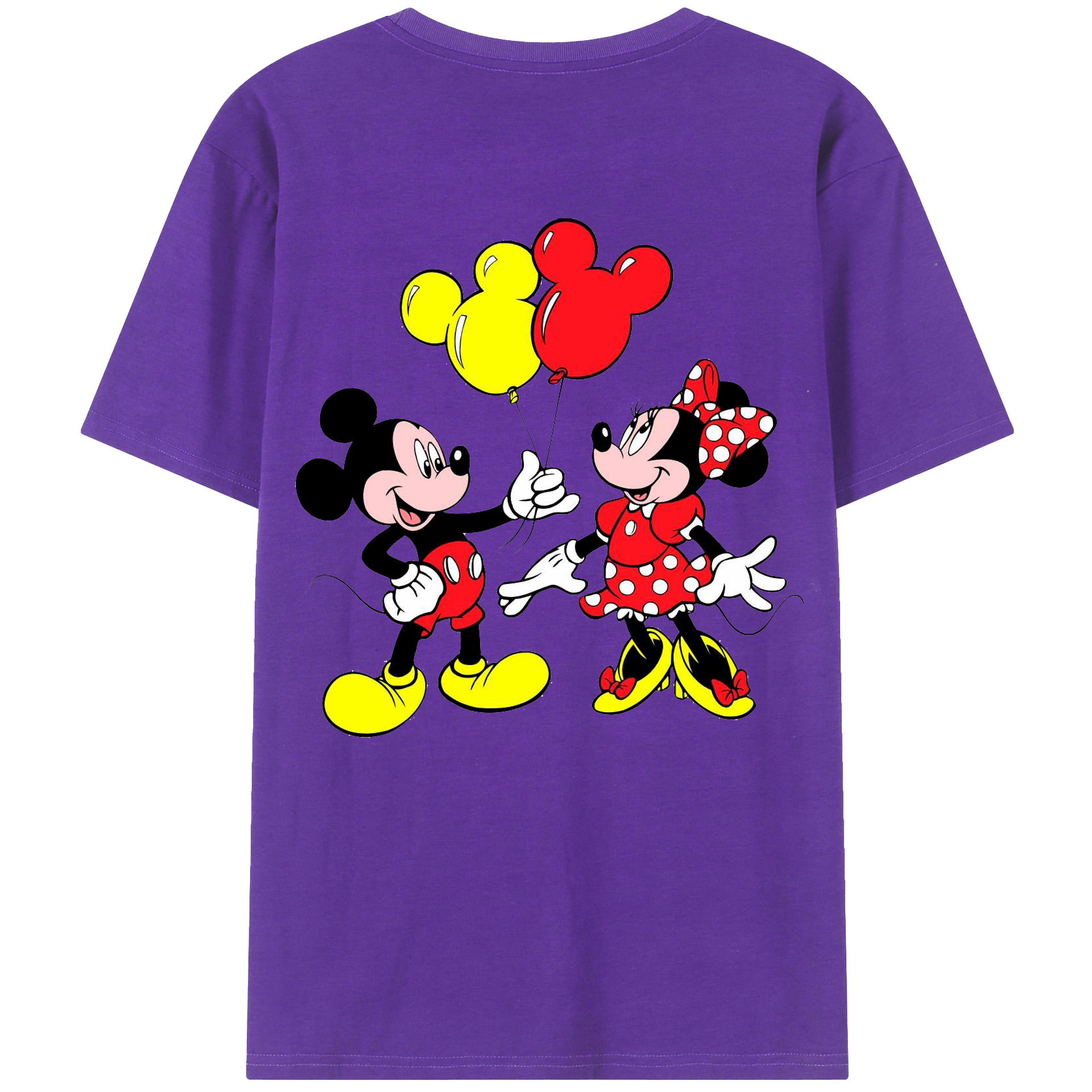 （画像用） ミッキーマウス Mickey Mouse 綿100％半袖Tシャツ（背面プリント）